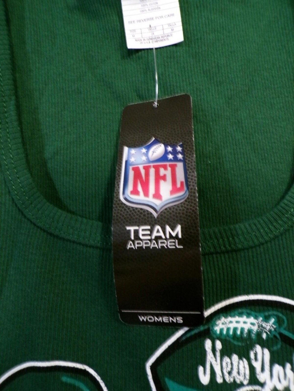 Team Appare Jets Women's Medium Green Tank Top NWT