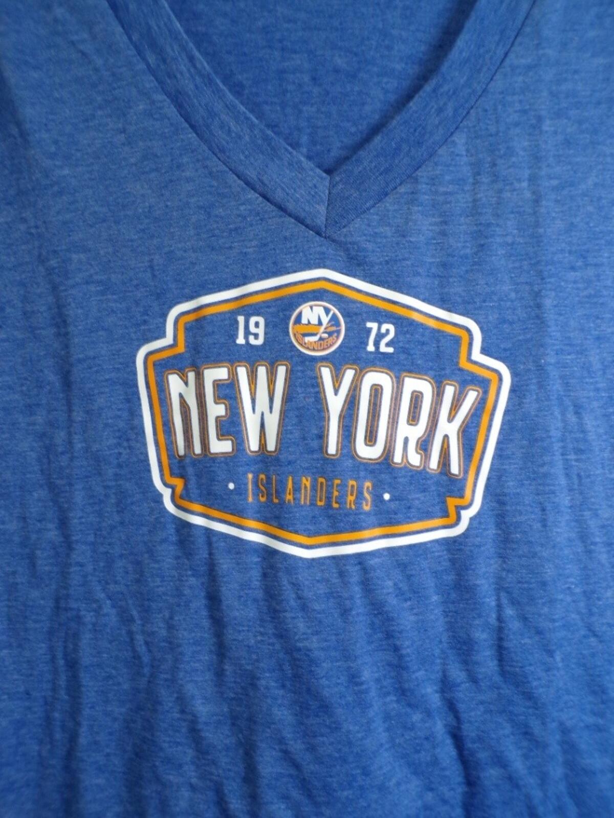 Levelwear New York Islanders Women's V Neck T-Shirt 2XL Blue