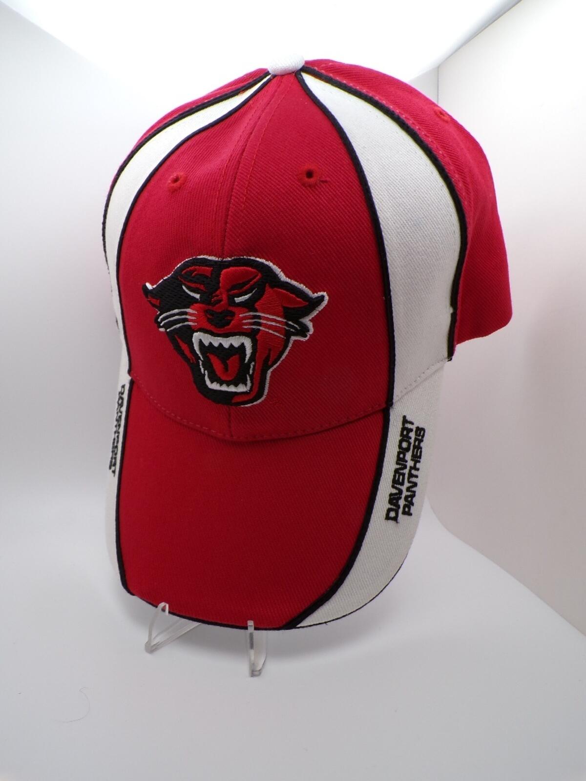 Fan Favorite Davenport Panthers Red White Embroidered Baseball Cap Men