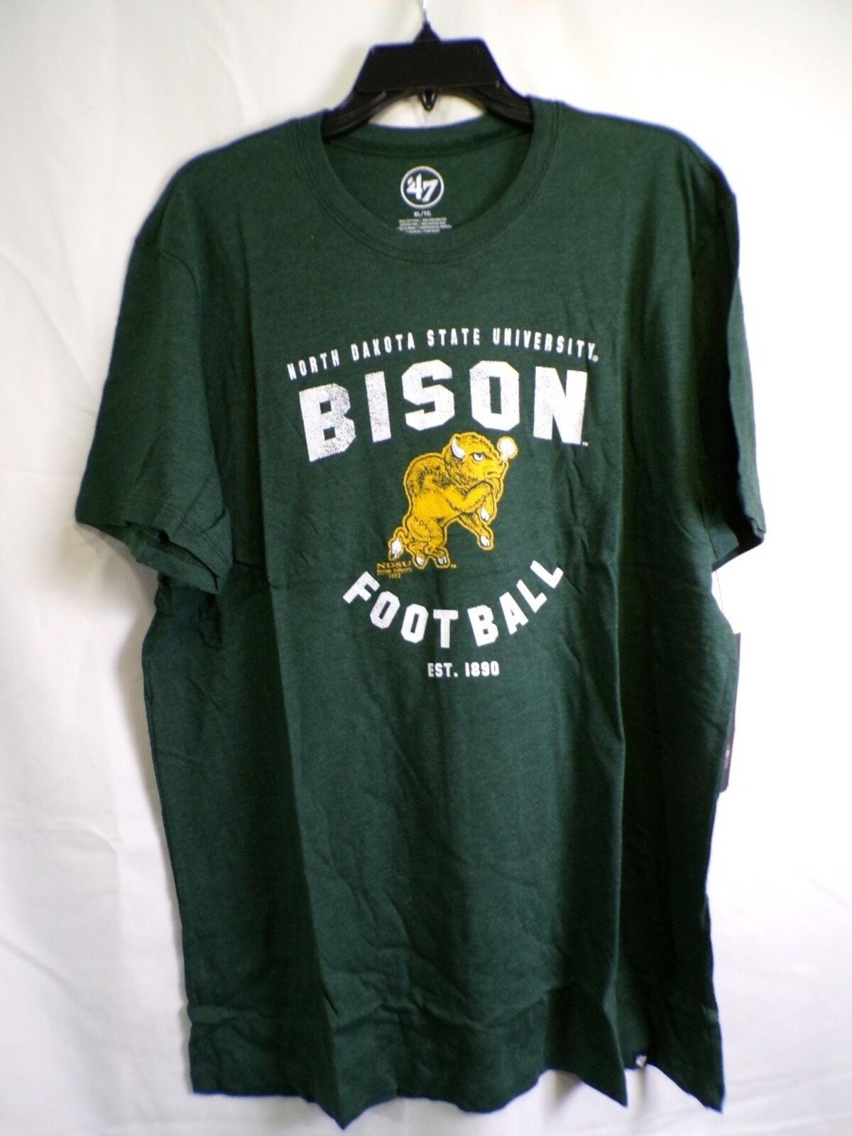 47 Brand North Dakota State Bison Football T-Shirt XL Dark Green