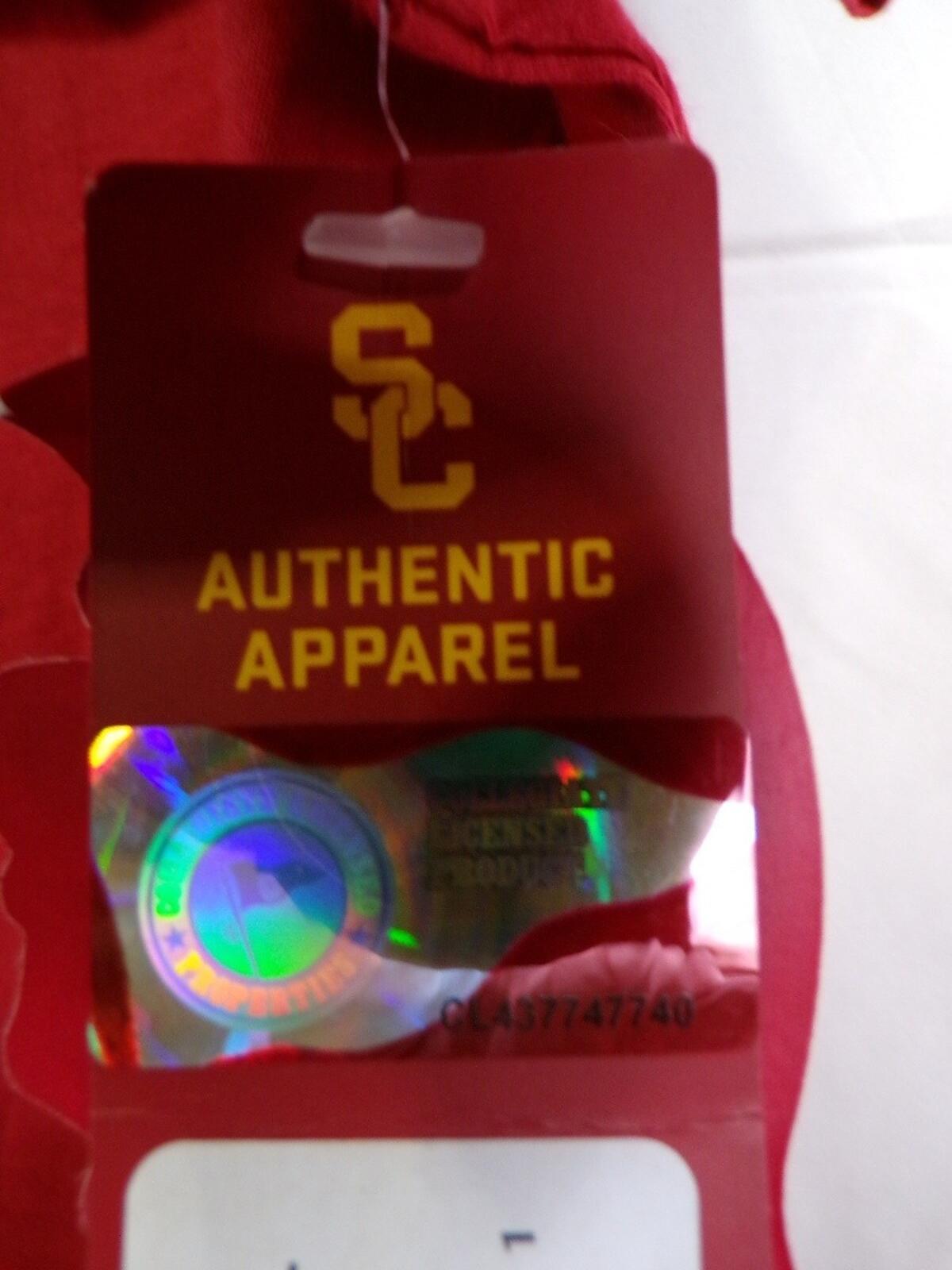 SC Women's USC Trojans Red V Neck T-Shirt L 100% Cotton Jersey Collegiate