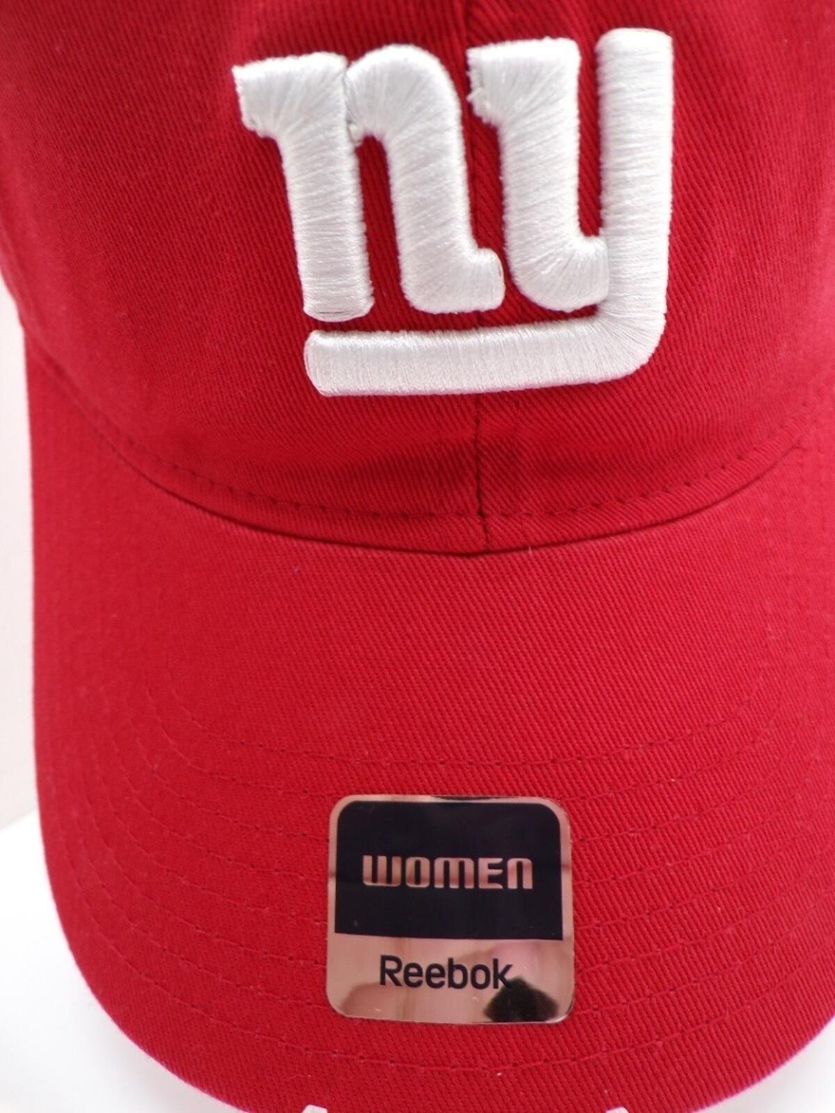 Reebok Women's Red Relaxed Fit Strapback Baseball Cap NY Logo