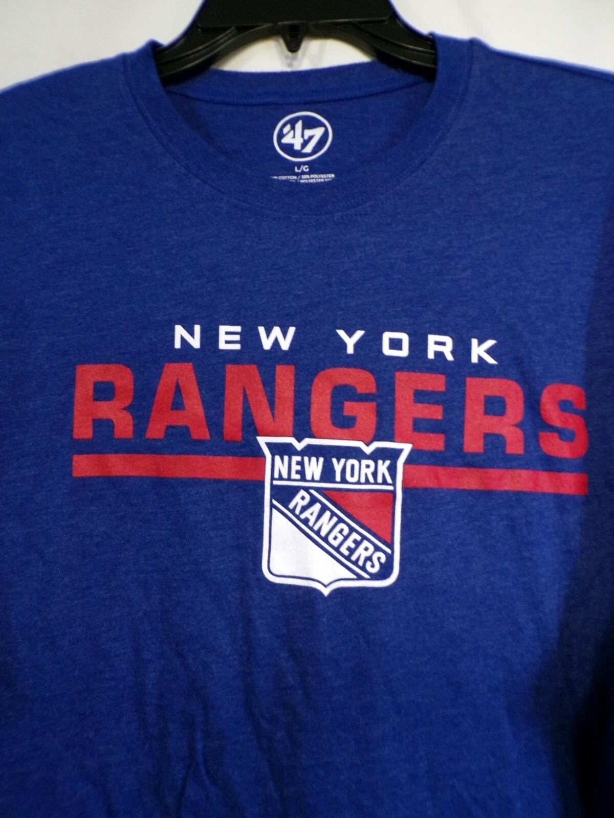'47 Brand New York Rangers Men's Large Blue Graphic T-Shirt