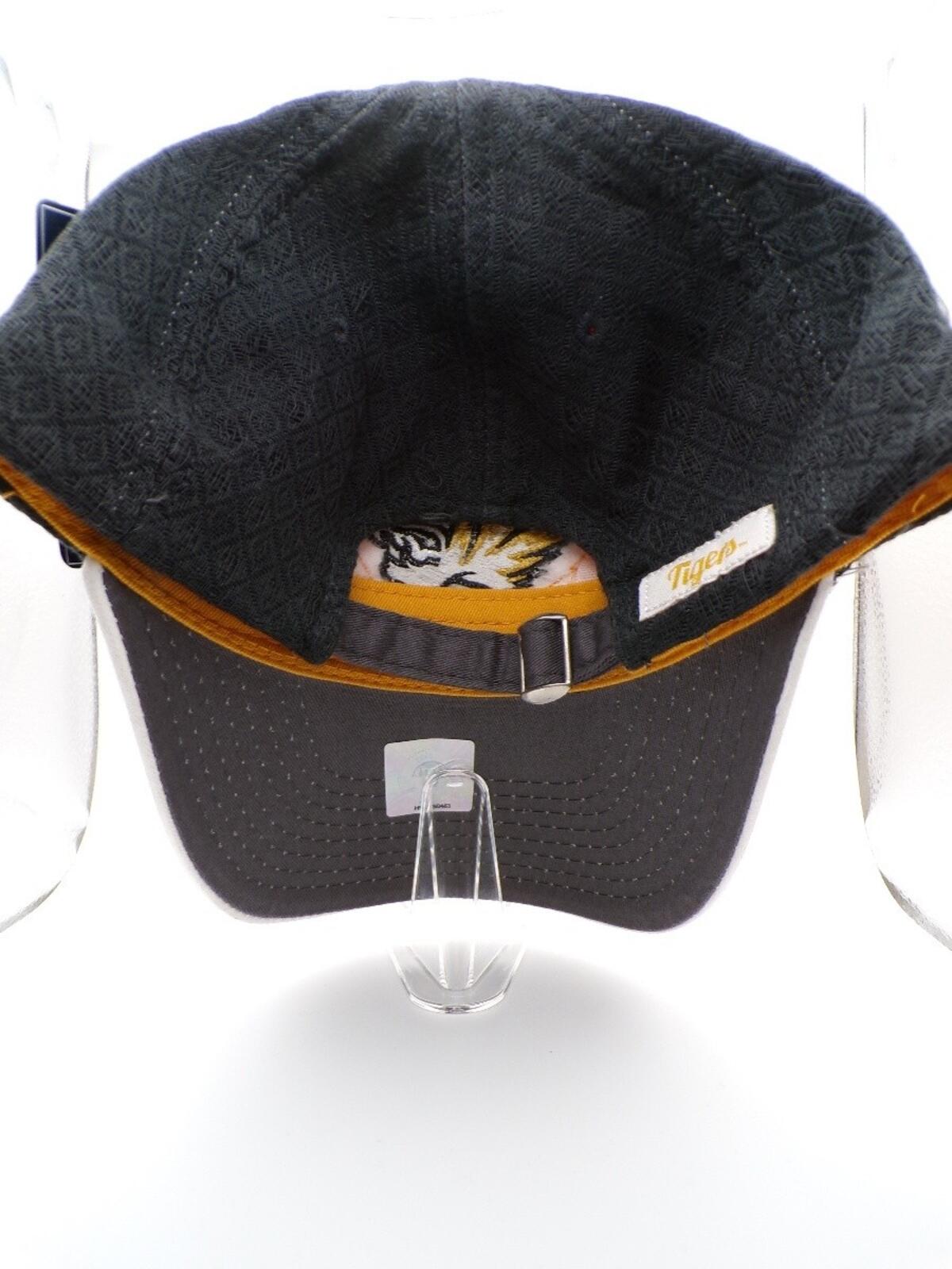 Mizzou Missouri Tigers Embroidered Baseball Cap Adjustable Black Gold