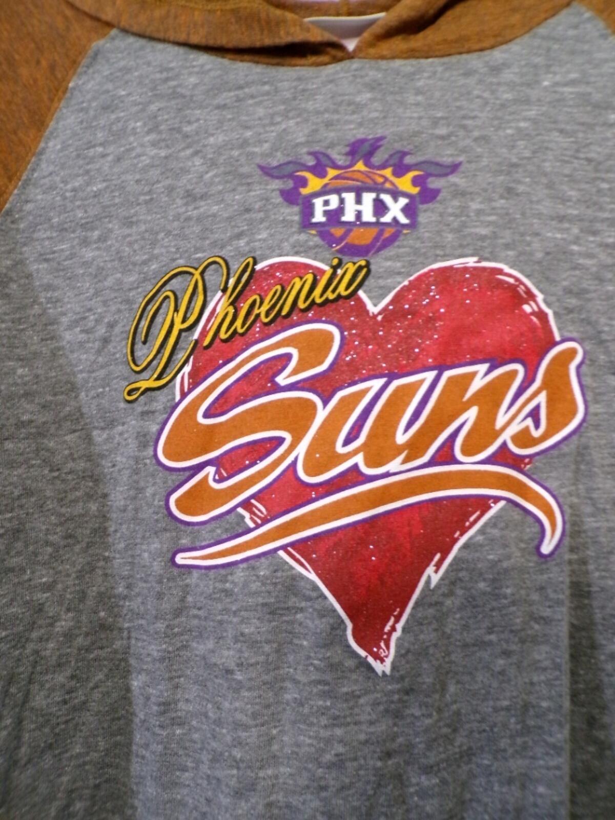 Women's Phoenix Suns Heart Graphic Hooded Pullover Raglan L