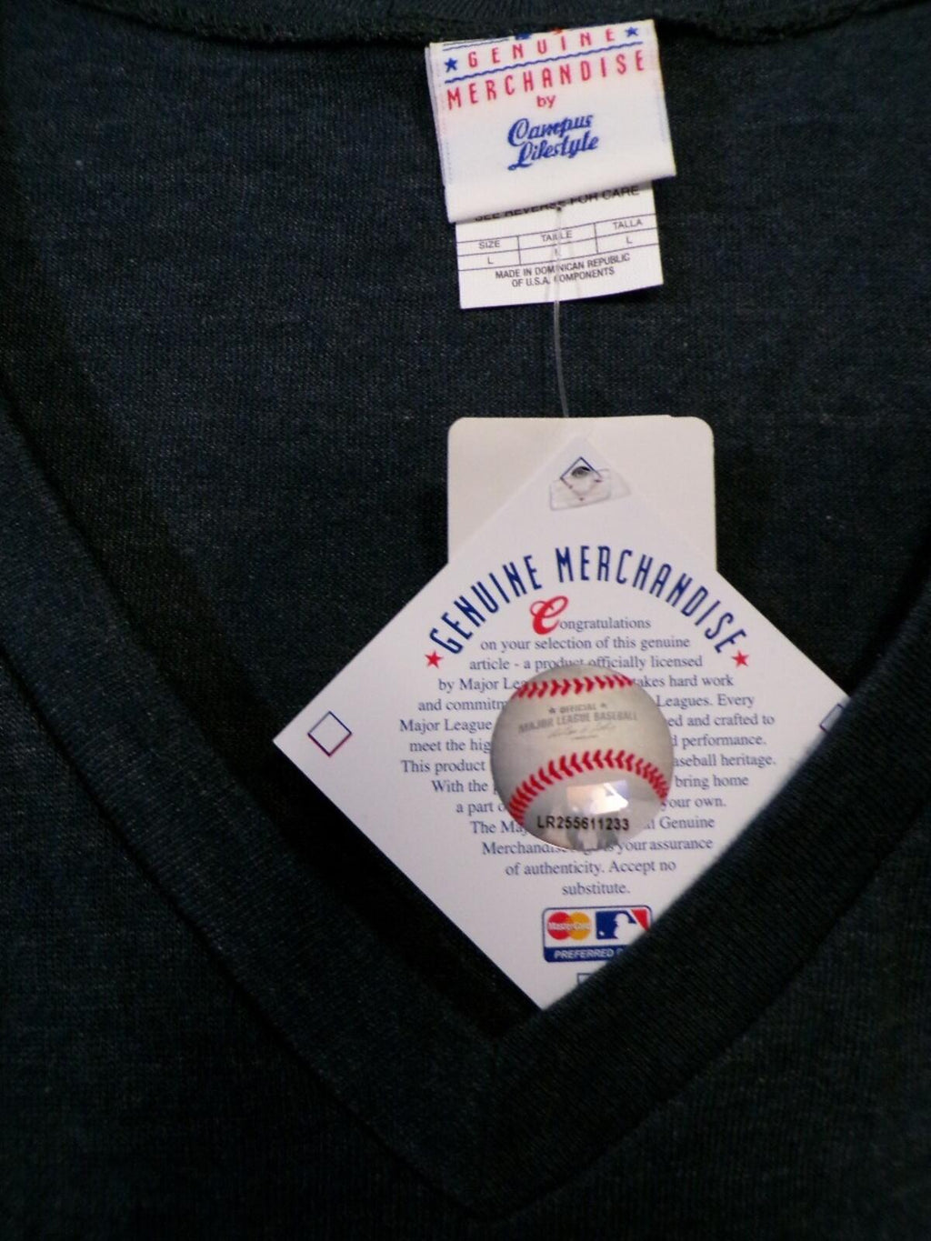 Campus Lifestyle Womens Minnesota Twins Navy Heather V Neck T-Shirt L