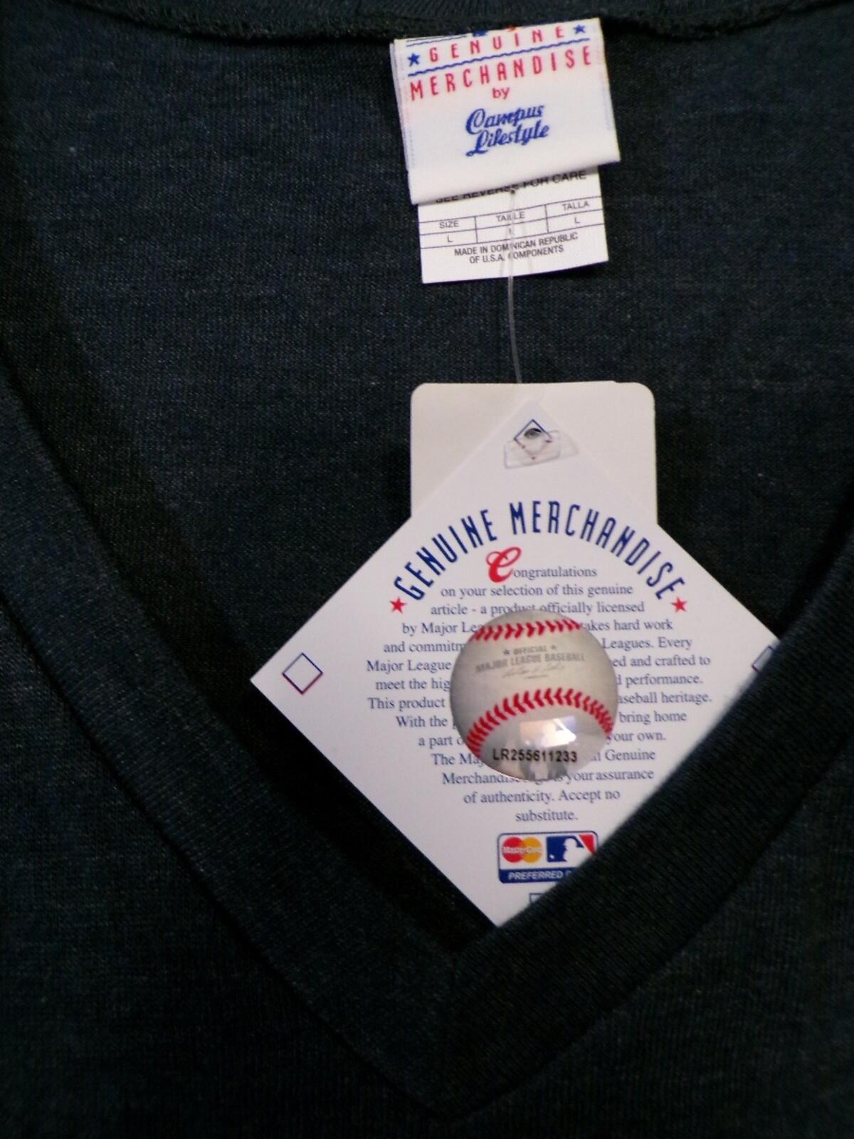 Campus Lifestyle Womens Minnesota Twins Navy Heather V Neck T-Shirt L