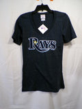 Campus Lifestyle Tampa Bay Rays Women's V Neck T-Shirt M Gray