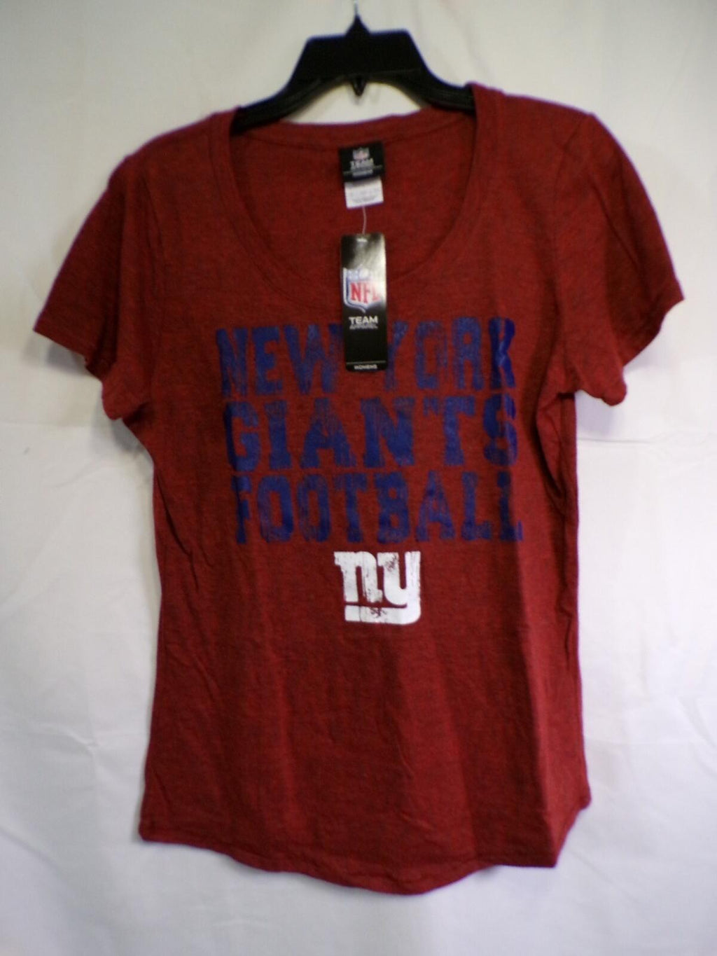 Team Apparel Women's New York Giants T-Shirt Red Large L Jersey