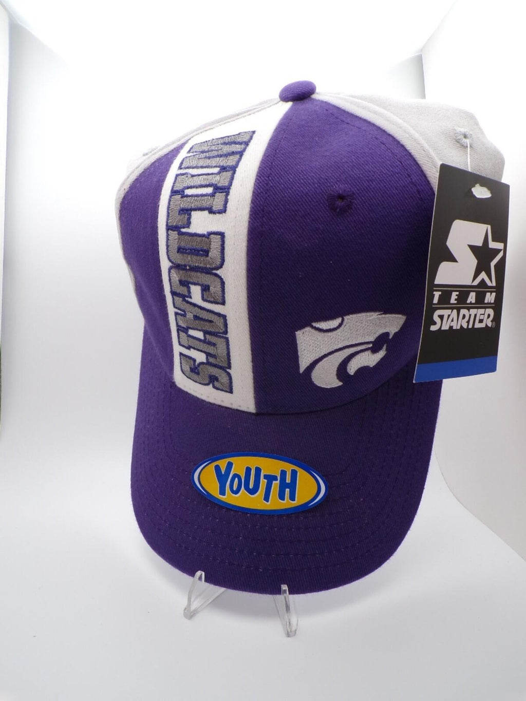 Starter Kansas State Wildcats Youth Boys Baseball Cap Strapback Purple White