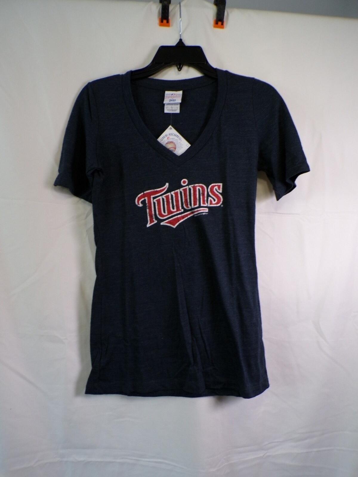 Minnesota Twins Women's V Neck T Shirt Genuine Merchandise M