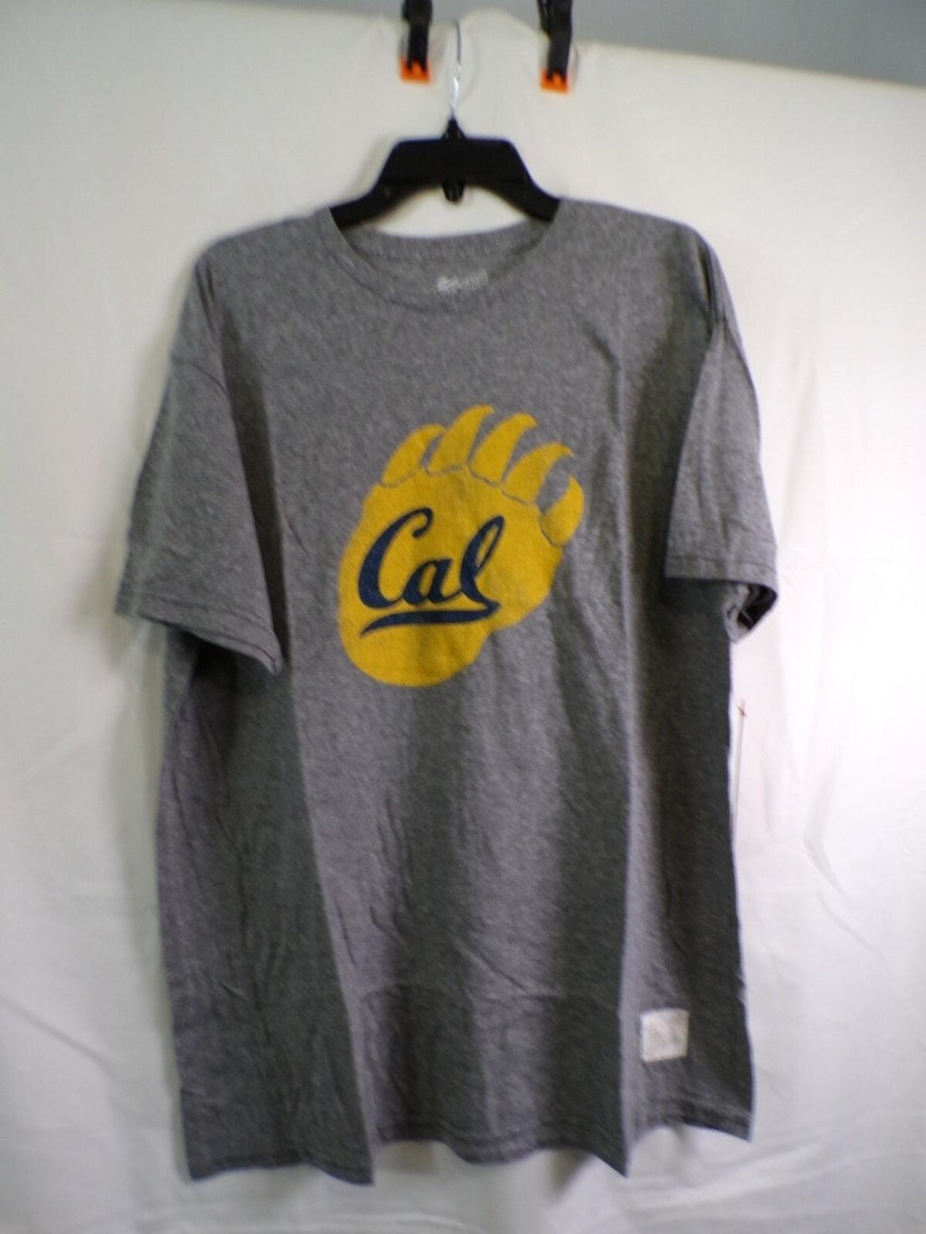 Retro Brand Cal Bear Paw Graphic Men's T-Shirt XL Gray