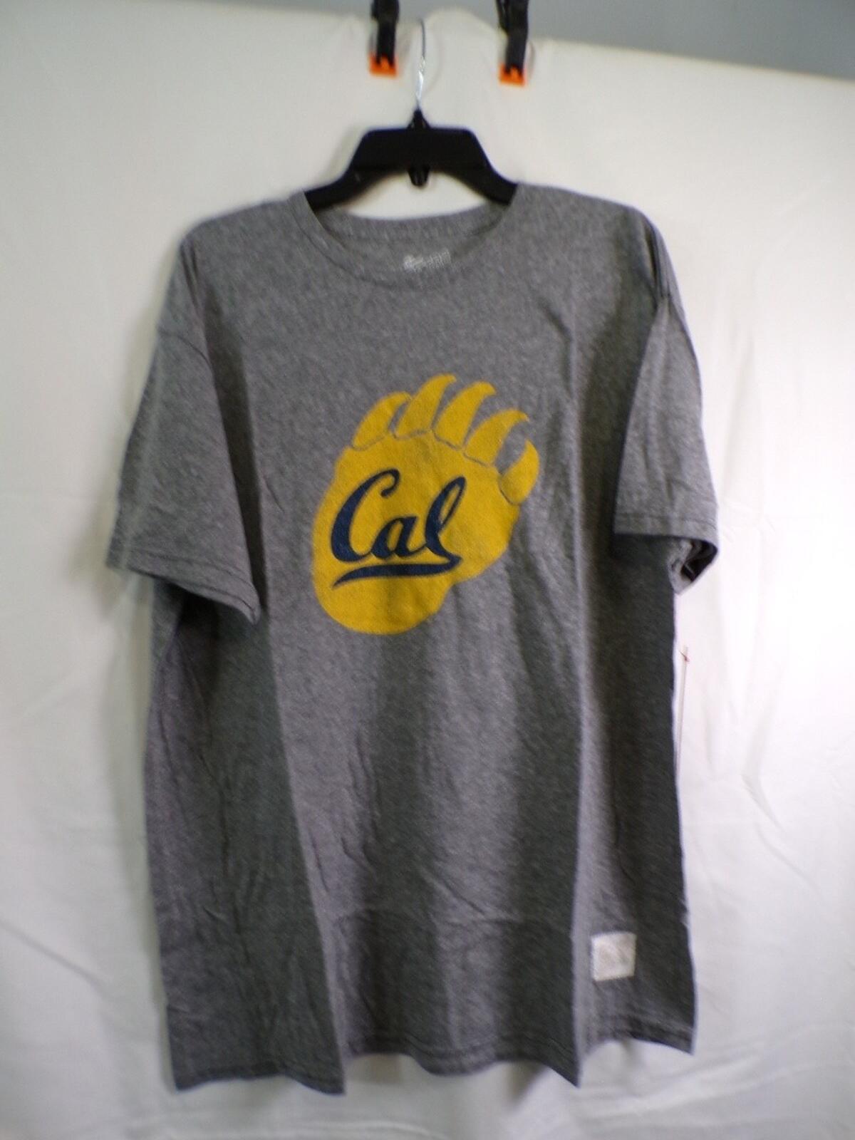 Retro Brand Cal Bear Paw Graphic Men's T-Shirt XL Gray