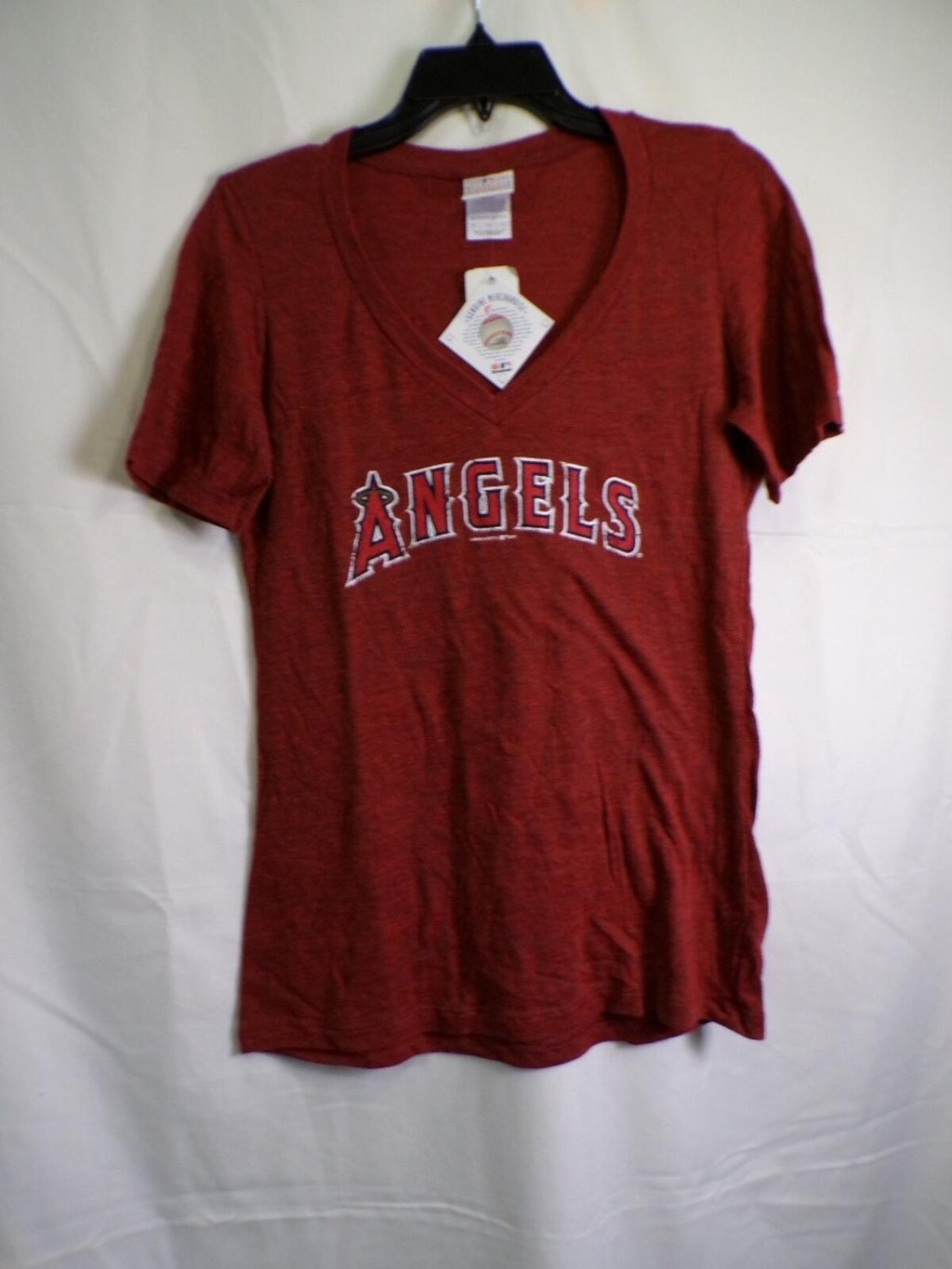 Campus Lifestyle ANGELS Women's V-Neck T-Shirt Large Red