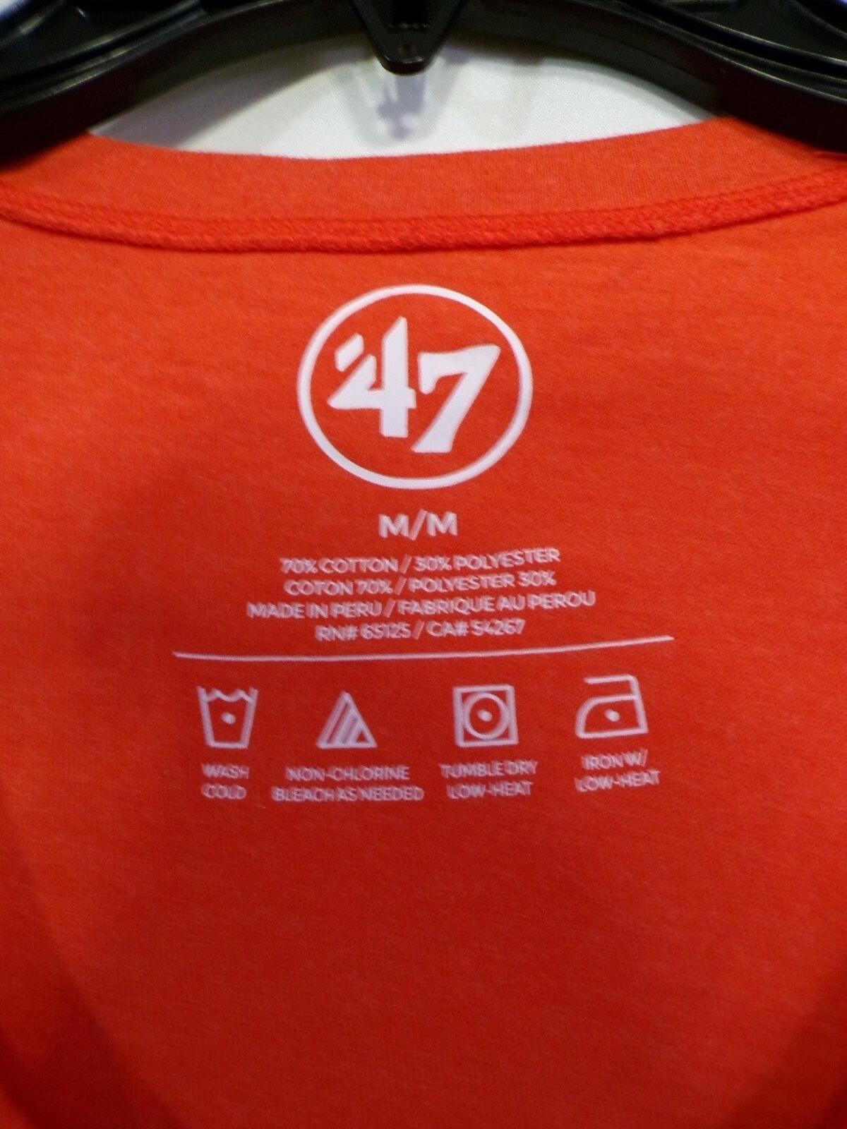 47 Brand Women's Miami Hurricanes T-Shirt Medium Orange Scoop Neck Tee