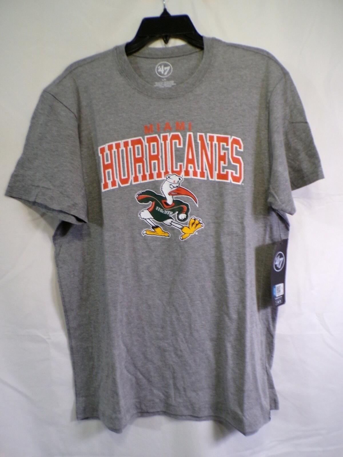 47 Brand Men's L Miami Hurricanes Heather Gray T-Shirt