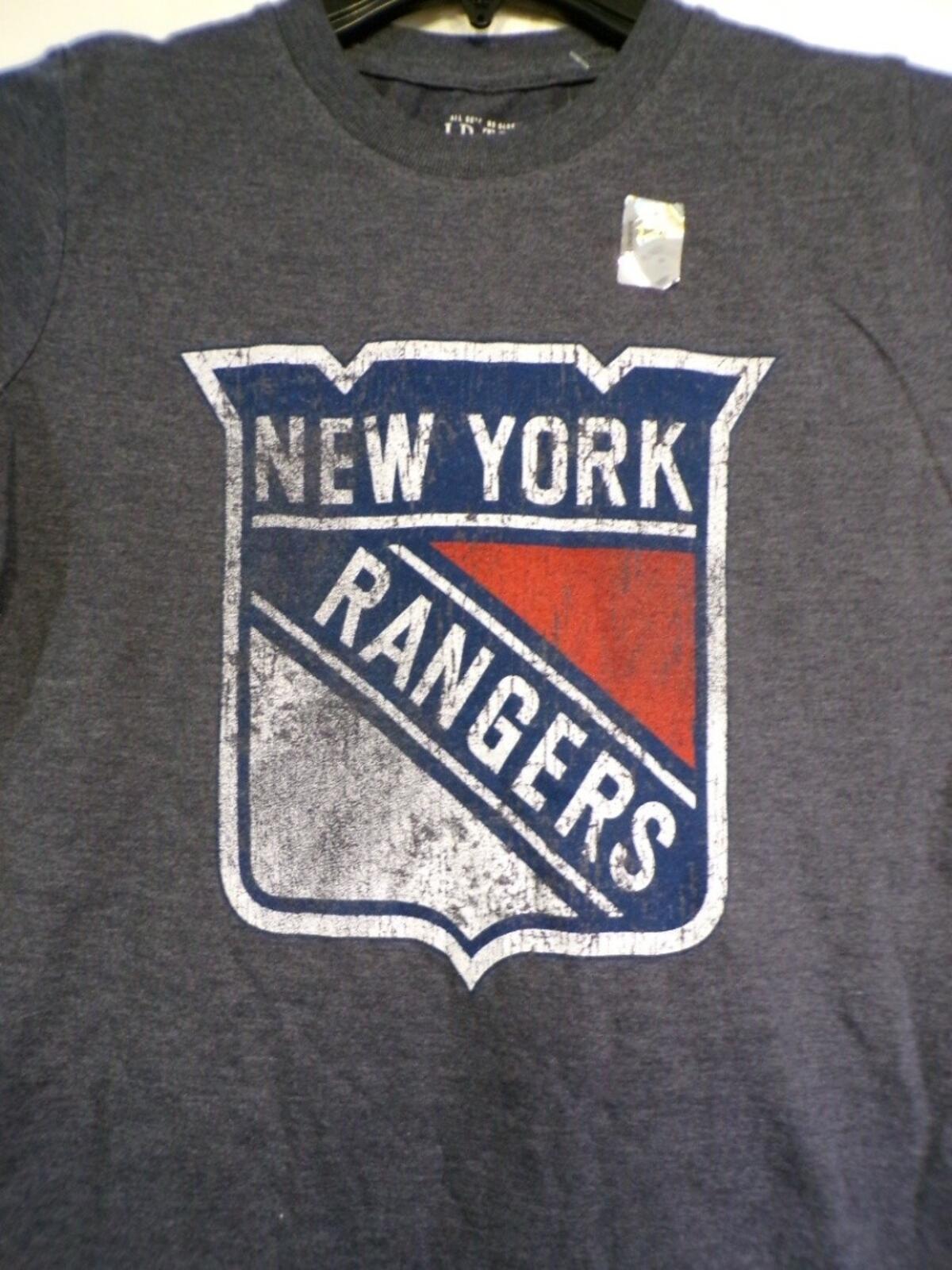 Old Time Hockey Women's New York Rangers Navy T-Shirt Small Jersey