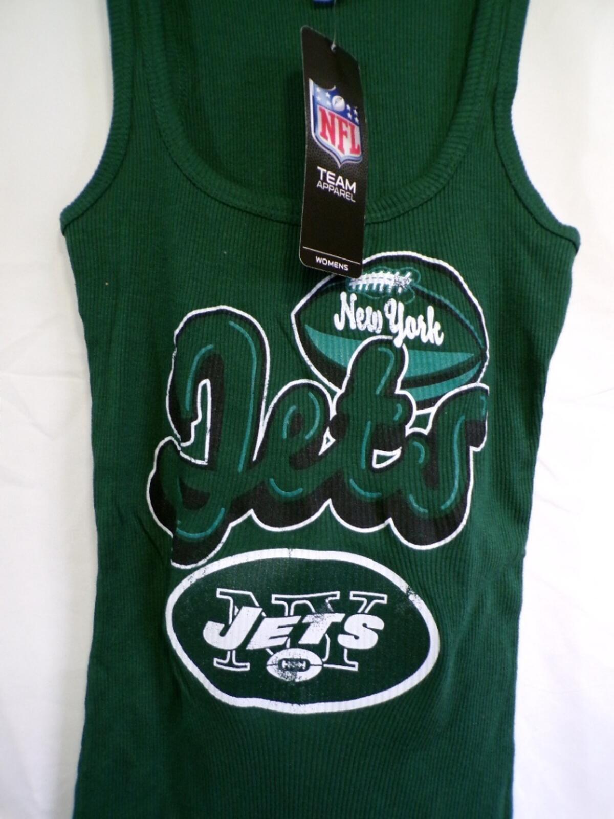 Womens New York Jets Green Ribbed Tank Top Size S Team Apparel