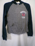 Women's Minnesota Twins Full Zip Hoodie Gray Navy Raglan S