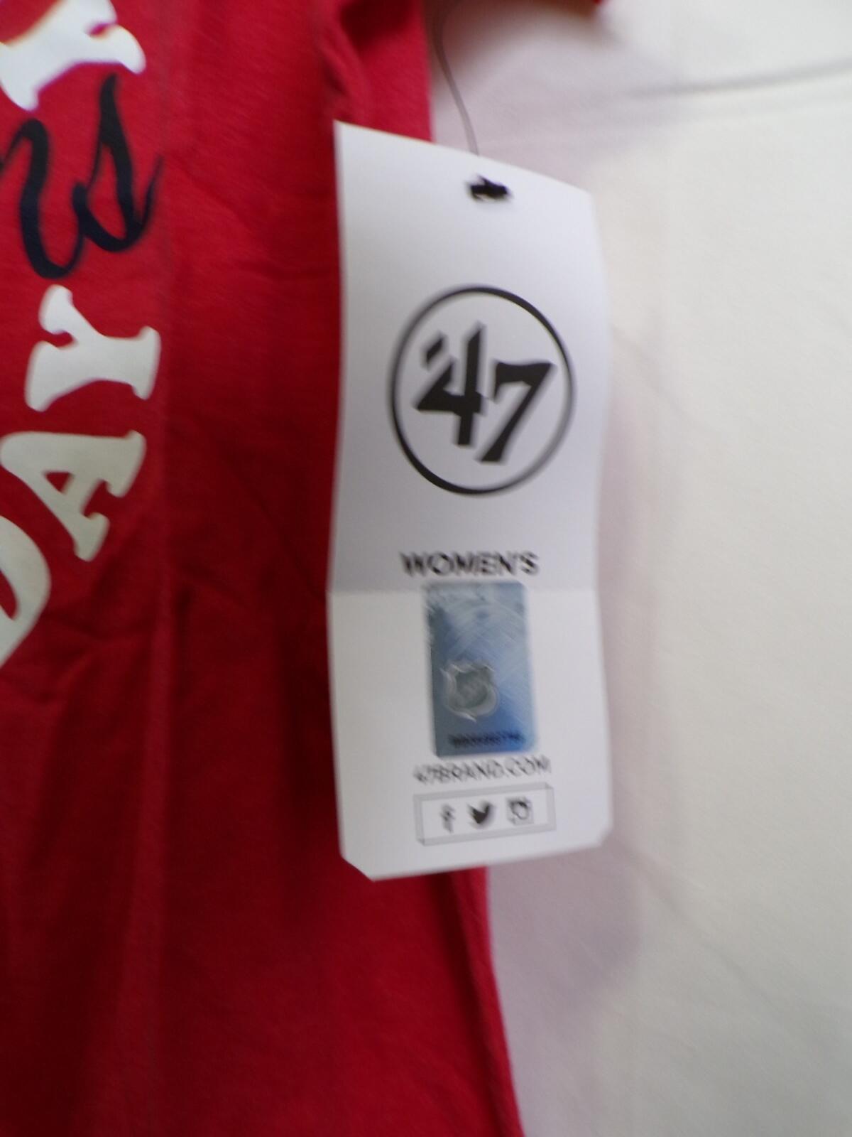 47 Brand Montreal Canadiens Women's T Shirt Red XL Scoop Neck Jersey