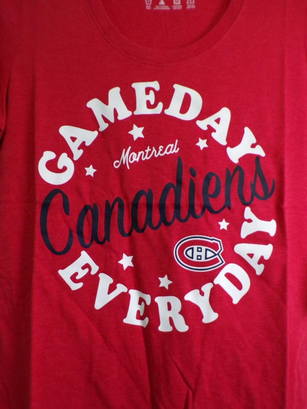 47 Brand Women's S Montreal Canadiens T-Shirt Red Gameday Everyday Jersey