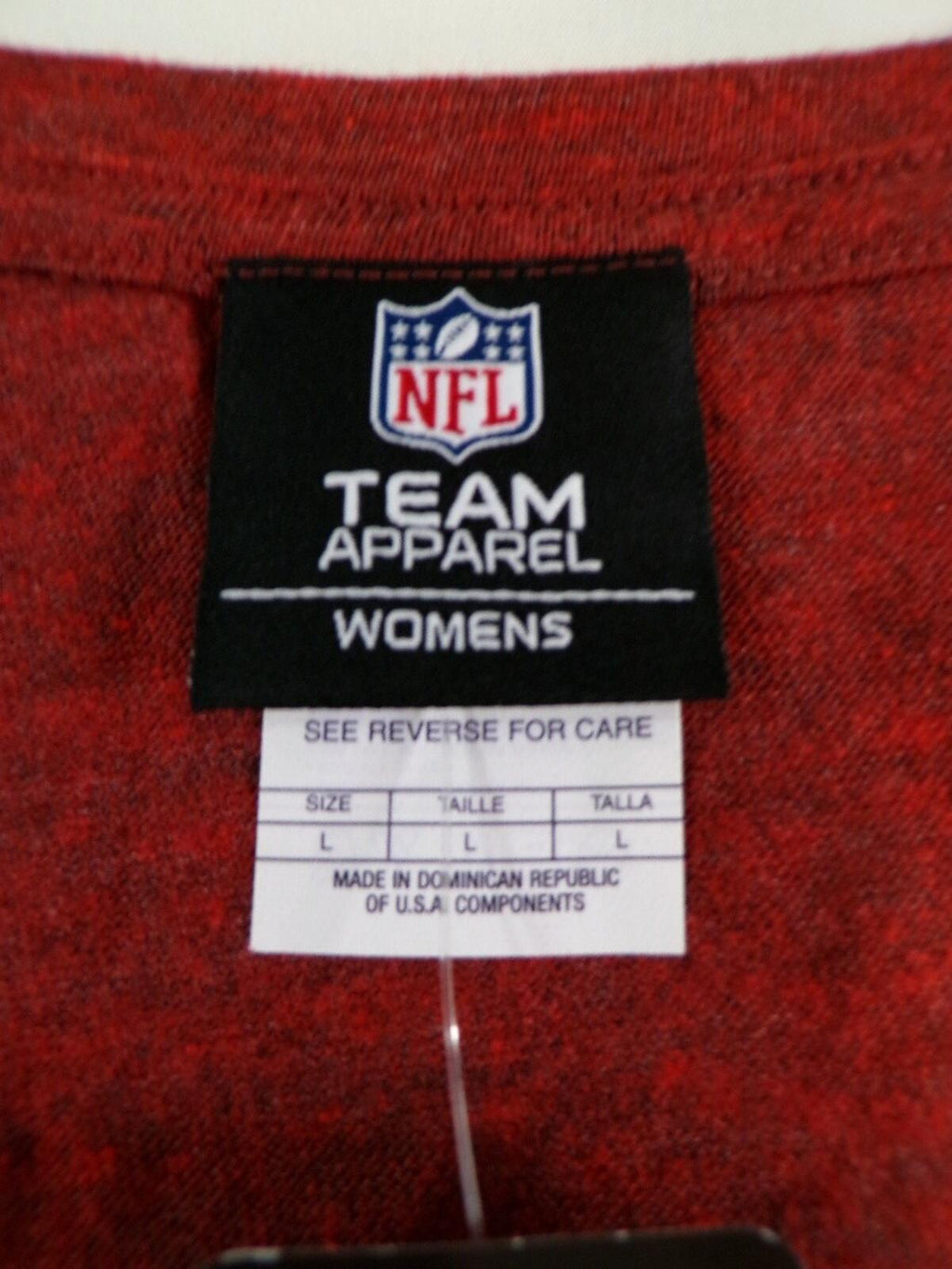 New York Giants Women's Red Graphic T Shirt Large Team Apparel