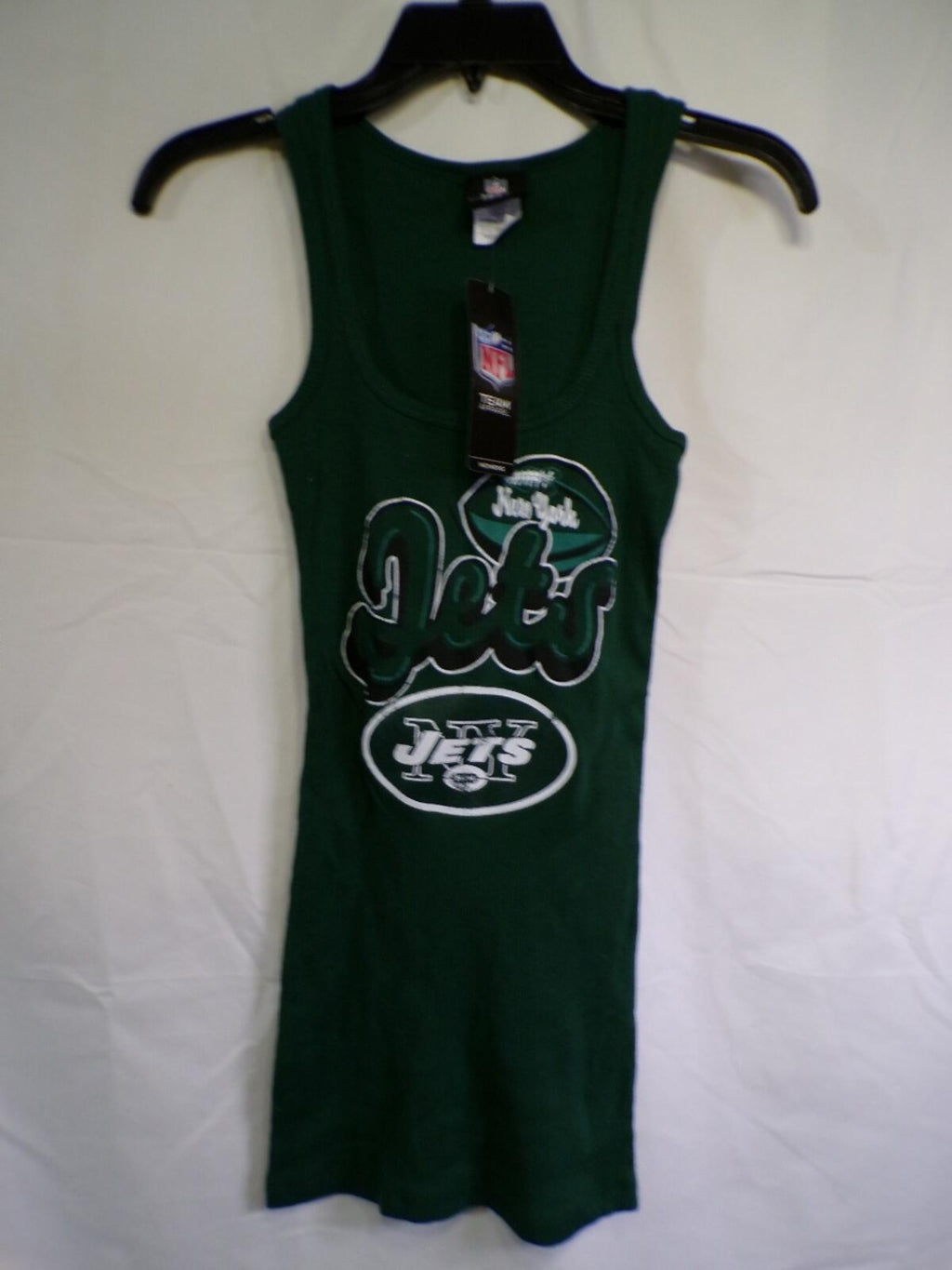 Womens New York Jets Green Ribbed Tank Top Size S Team Apparel
