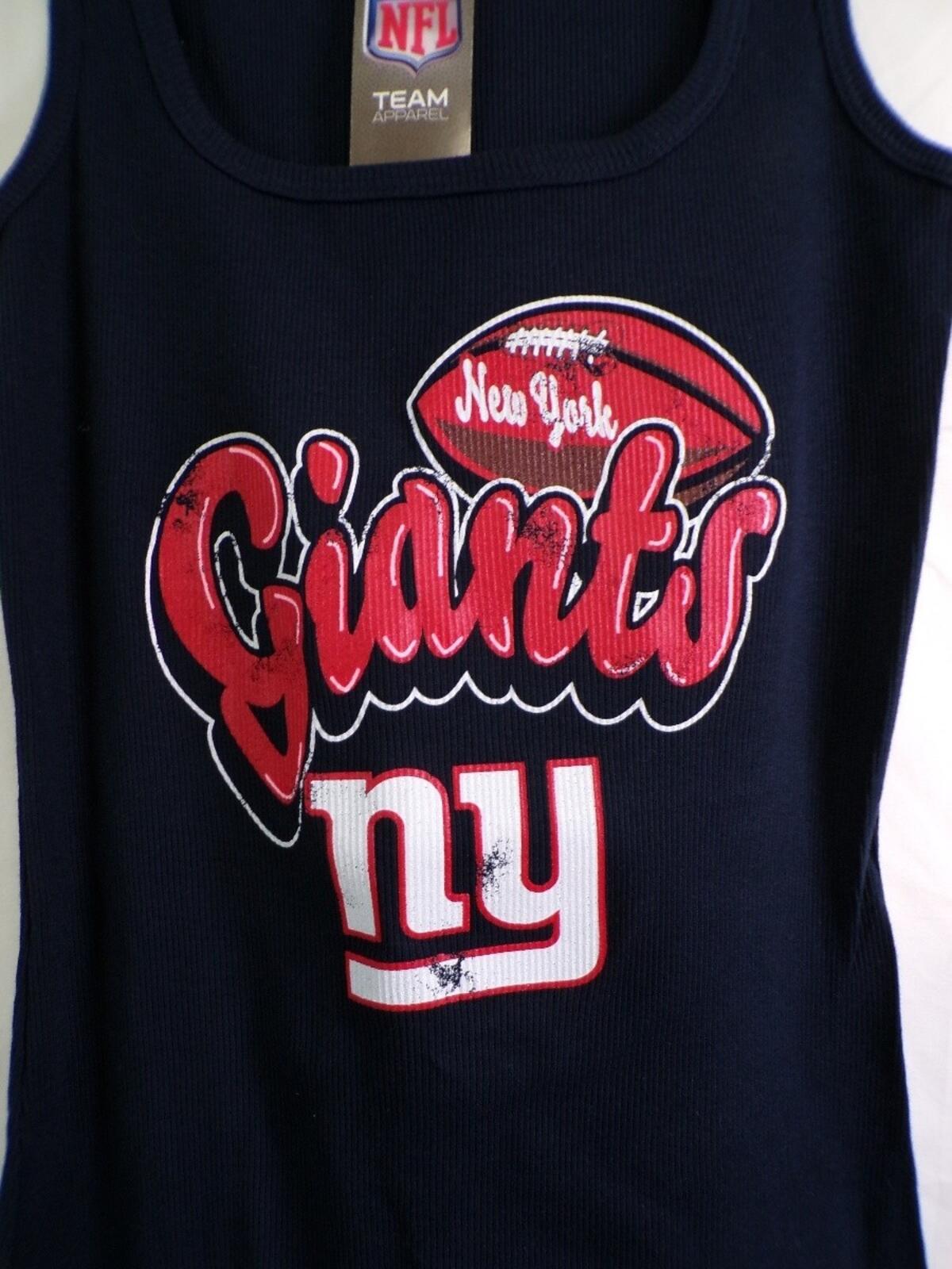 New York Giants Women's Tank Top Scoop Neck Navy Large L 100% Cotton