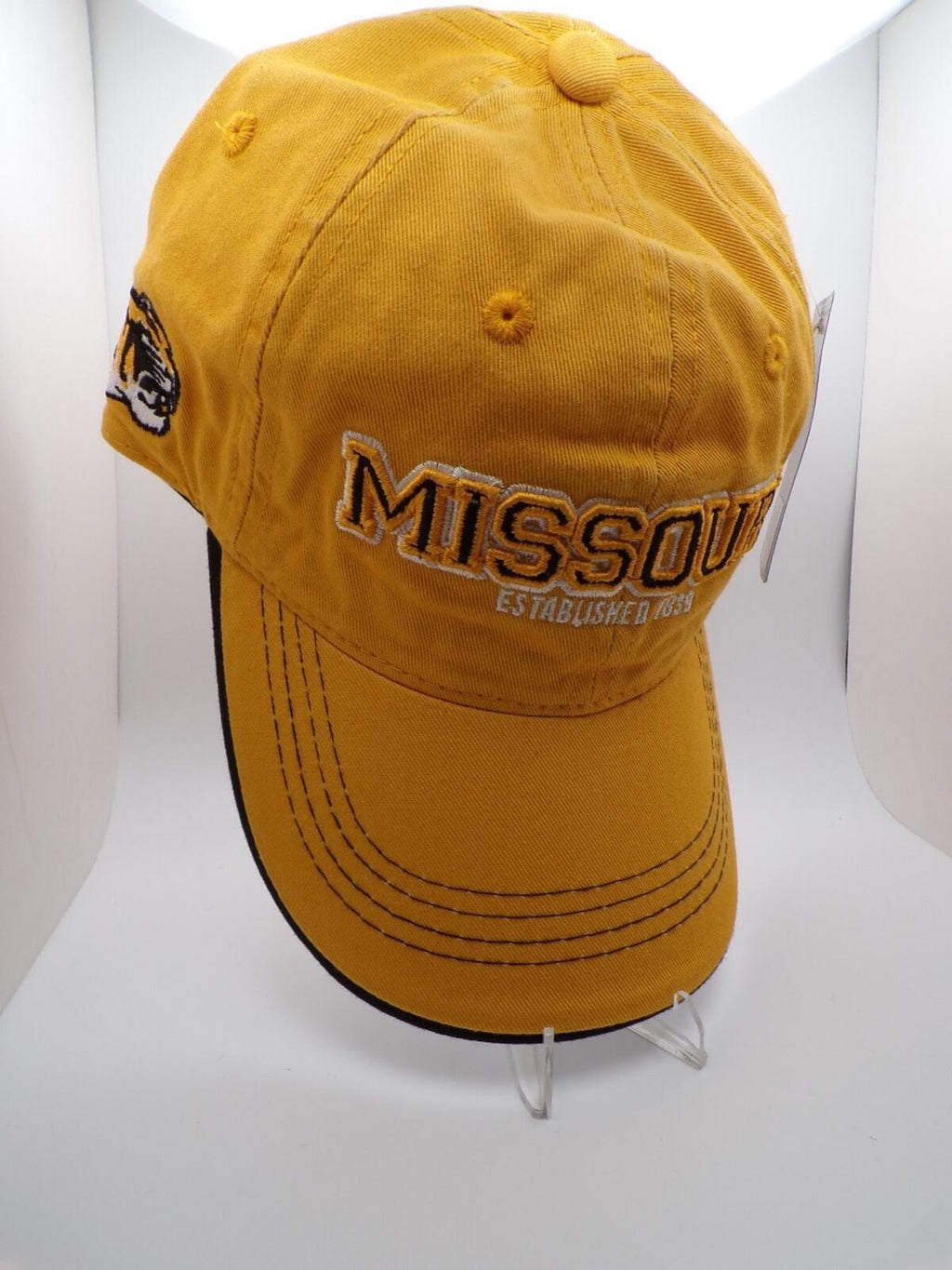Men's Missouri Tigers Gold Embroidered Baseball Cap Established 1839