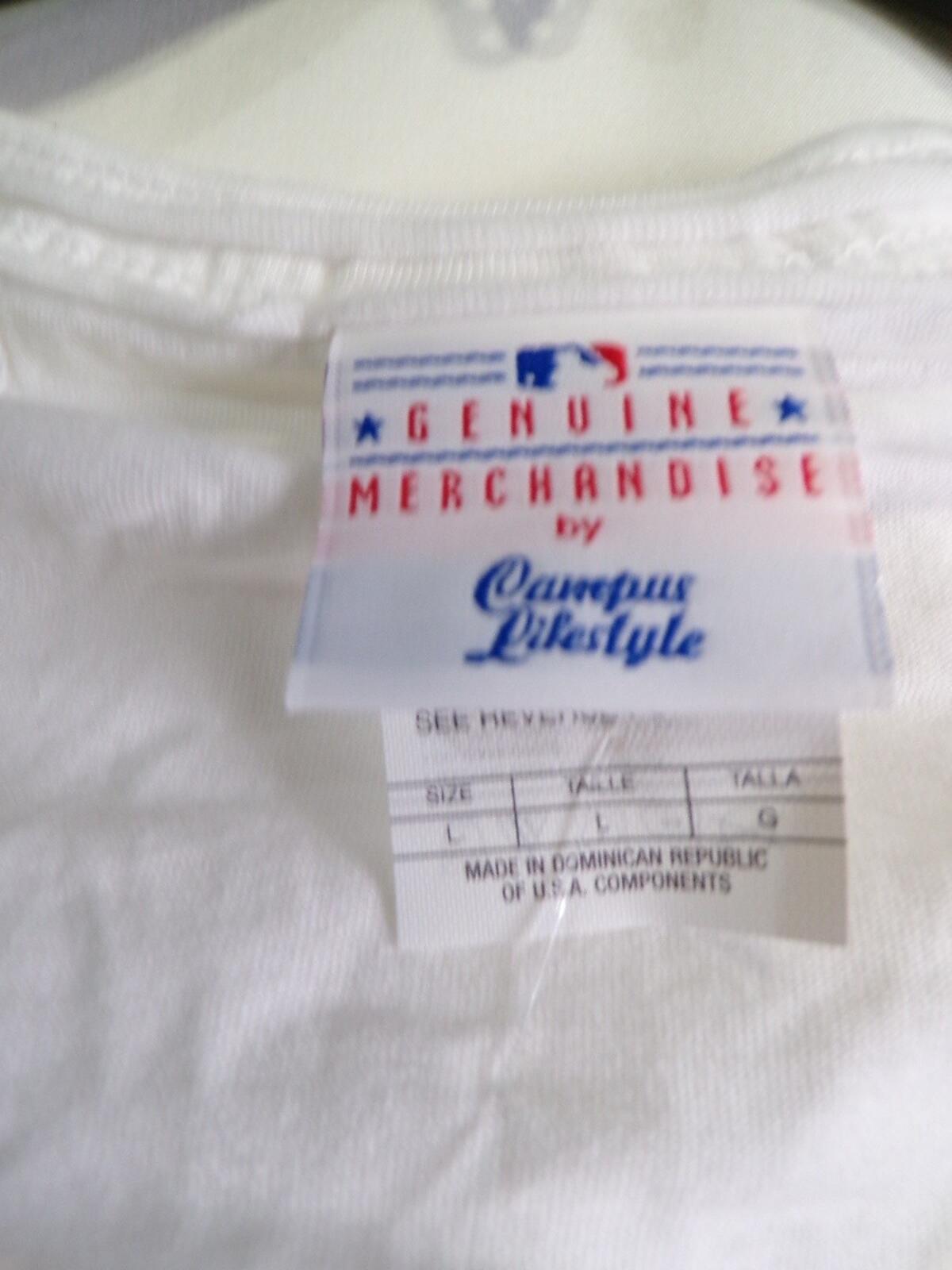 Majestic Women's White V-Neck Minnesota Twins T-Shirt L Rhinestone