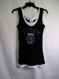 Campus Lifestyle Colorado Rockies Women's Faux Layered Tank Top L Black