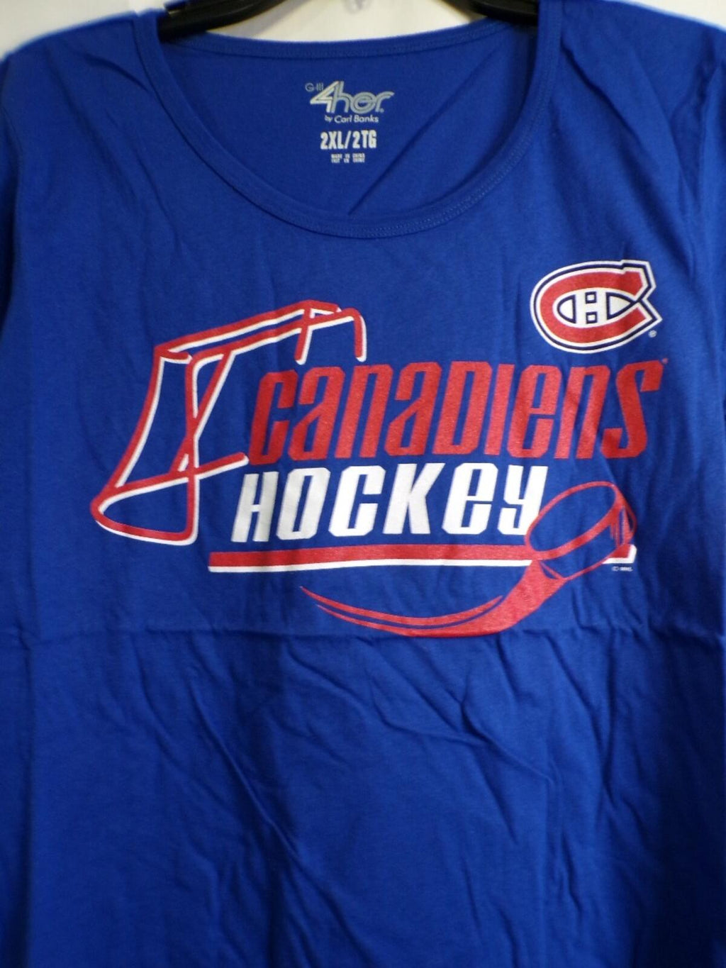 Women's G-III 4Her by Carl Banks Montreal Canadiens Hockey Blue T-Shirt 2XL