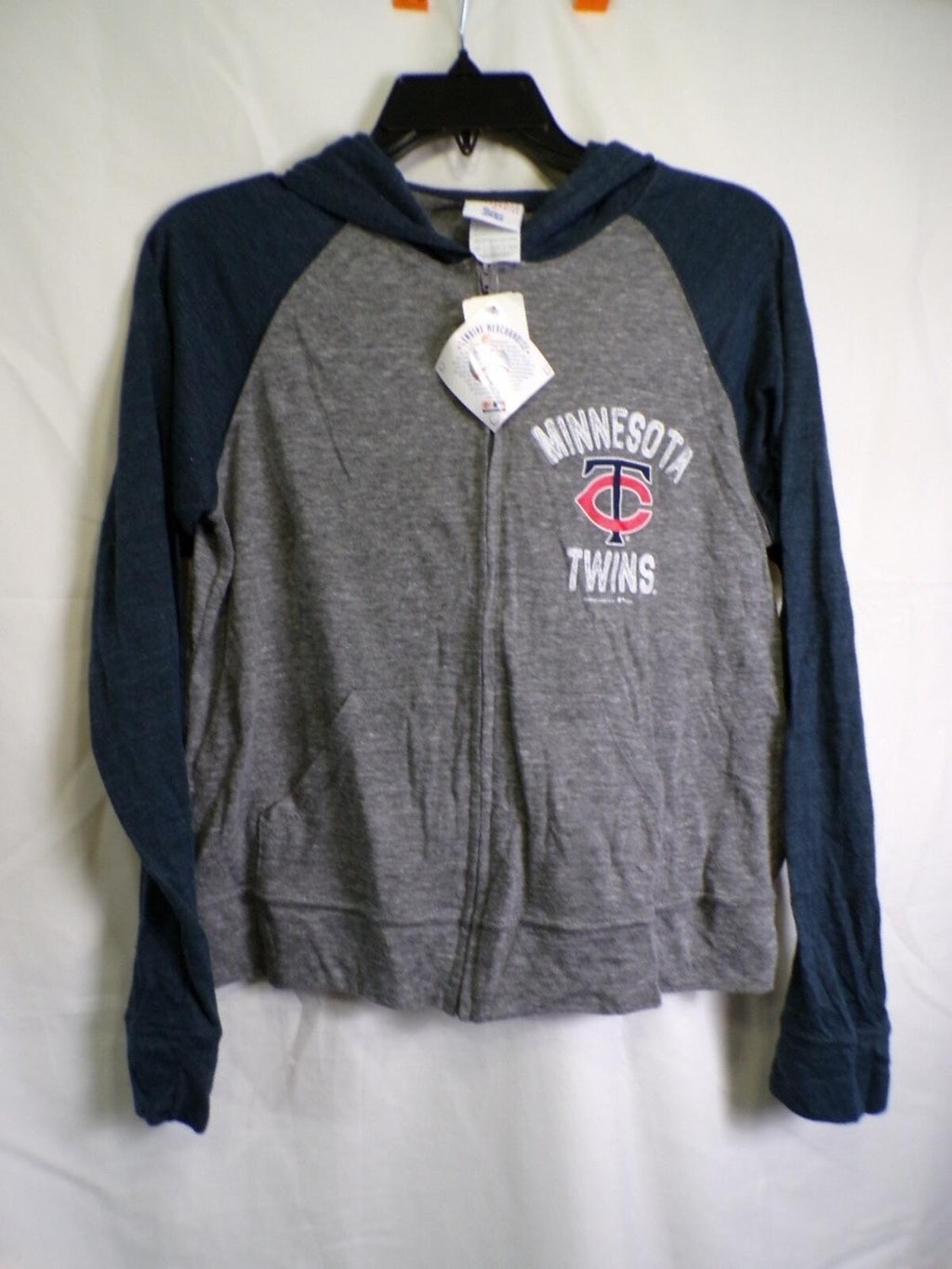 Majestic Minnesota Twins Unisex Kids L Full Zip Hoodie Colorblock Logo