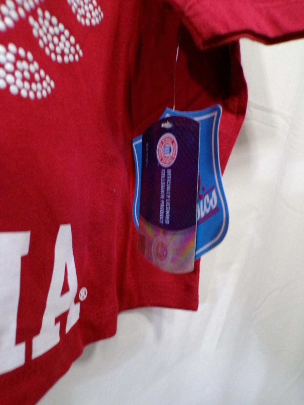 E5 College Classics Women's Cropped T-Shirt Medium Crimson OU Sooners