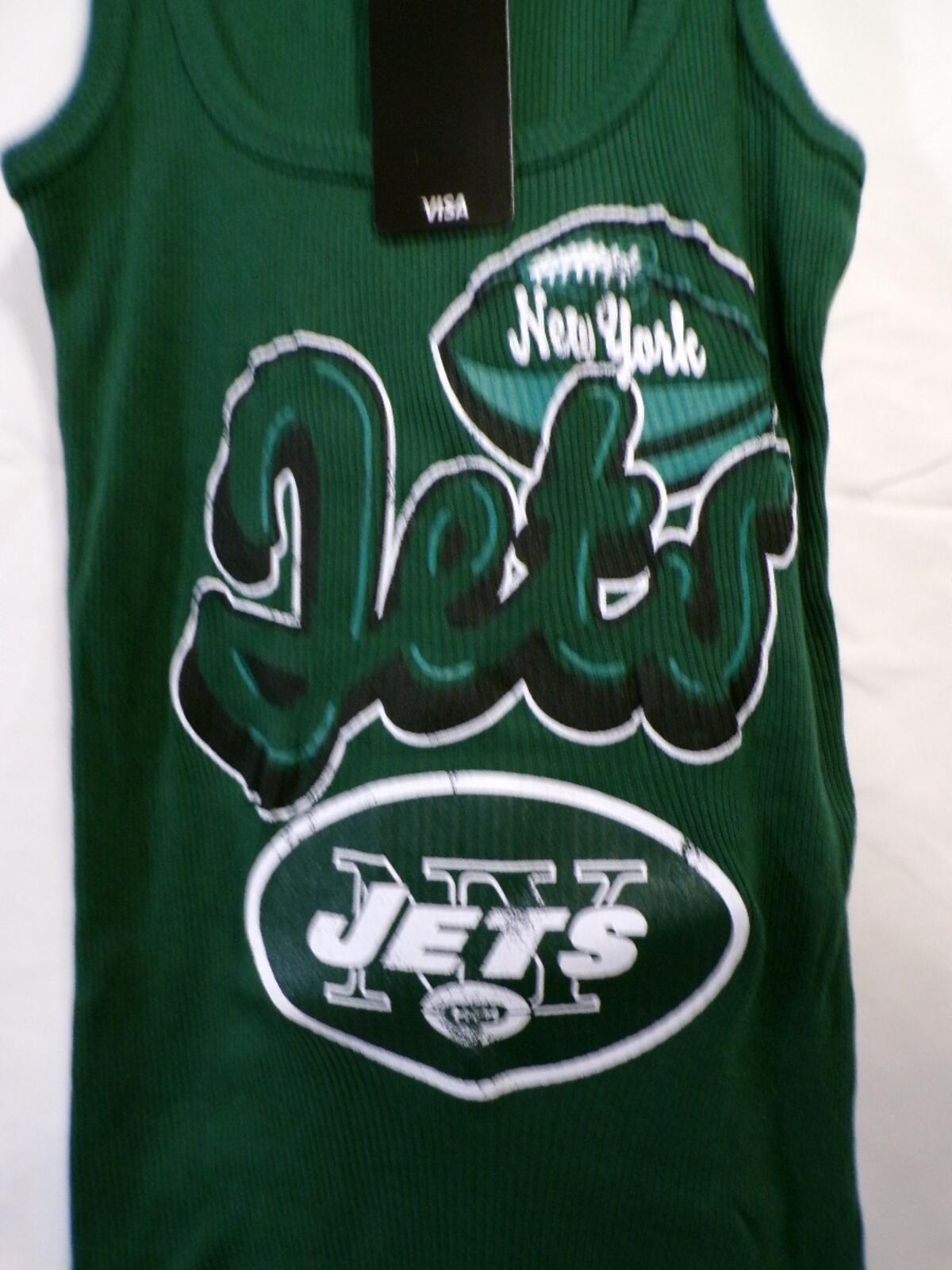 Jets Women's Green Tank Top Small Team Apparel