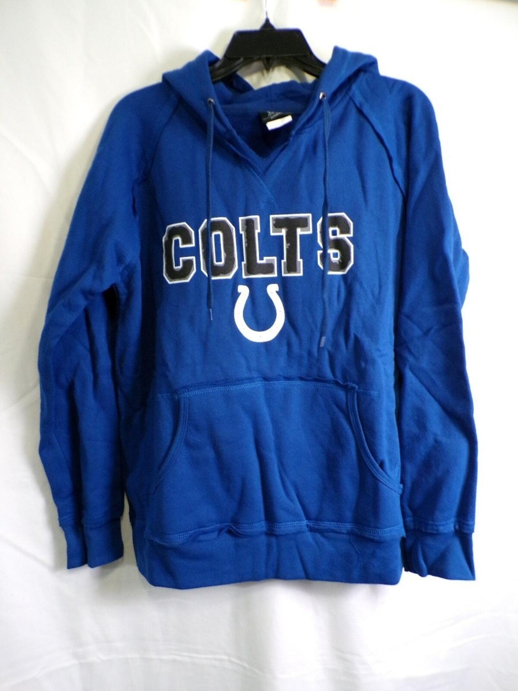 Women's Colts Team Apparel Pullover Hoodie Large Blue Embroidered Logo