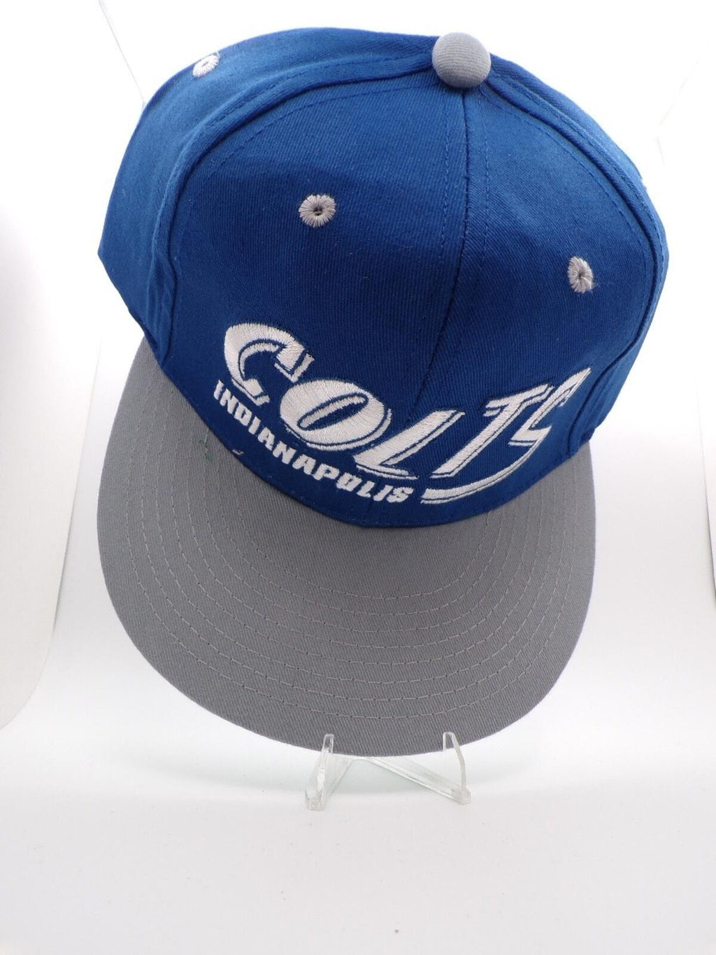 Indianapolis Colts Snapback Flat Bill Hat Blue Gray Adjustable OSFA Men
