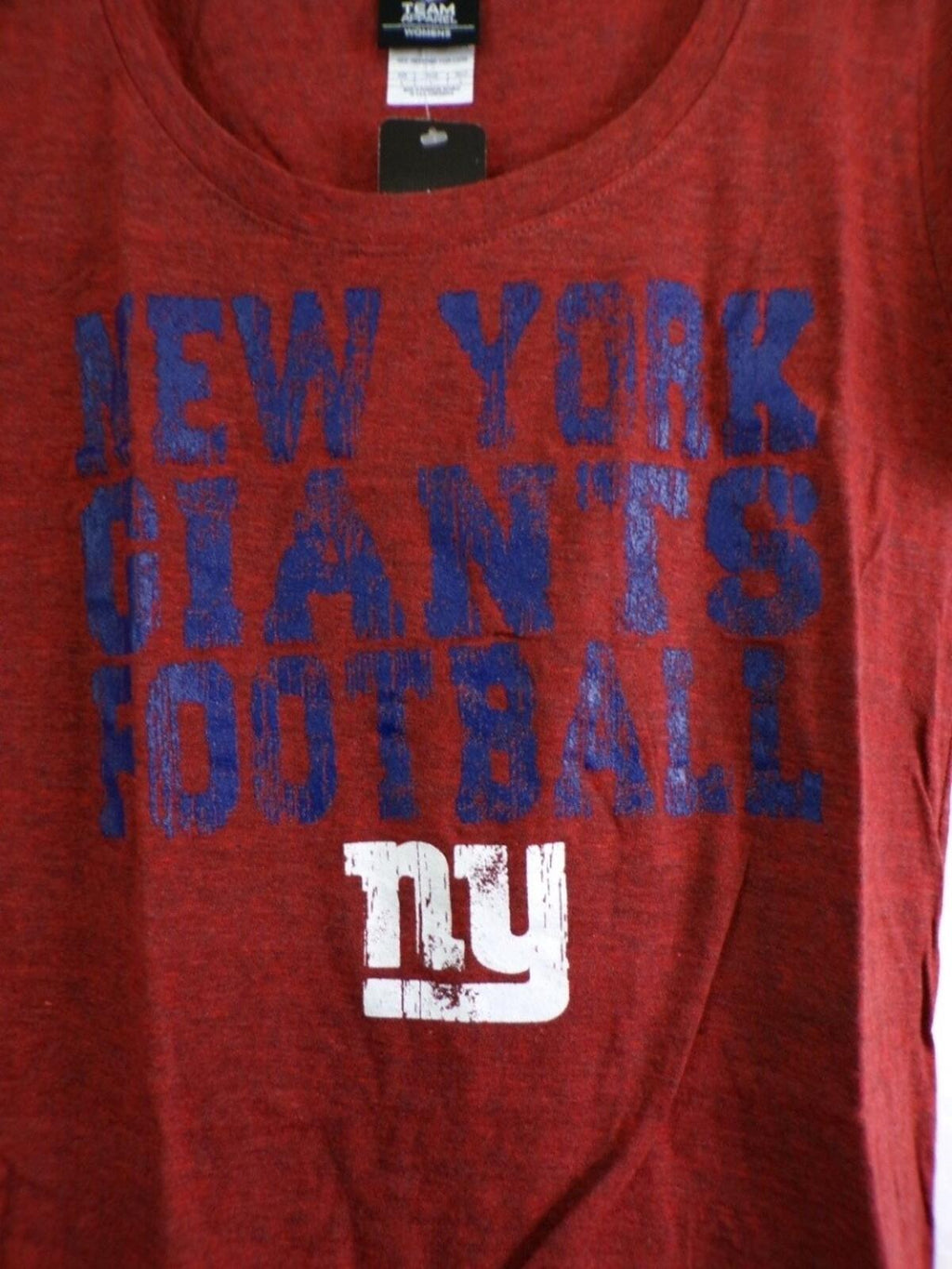 New York Giants Women's Red Graphic T Shirt Large Team Apparel
