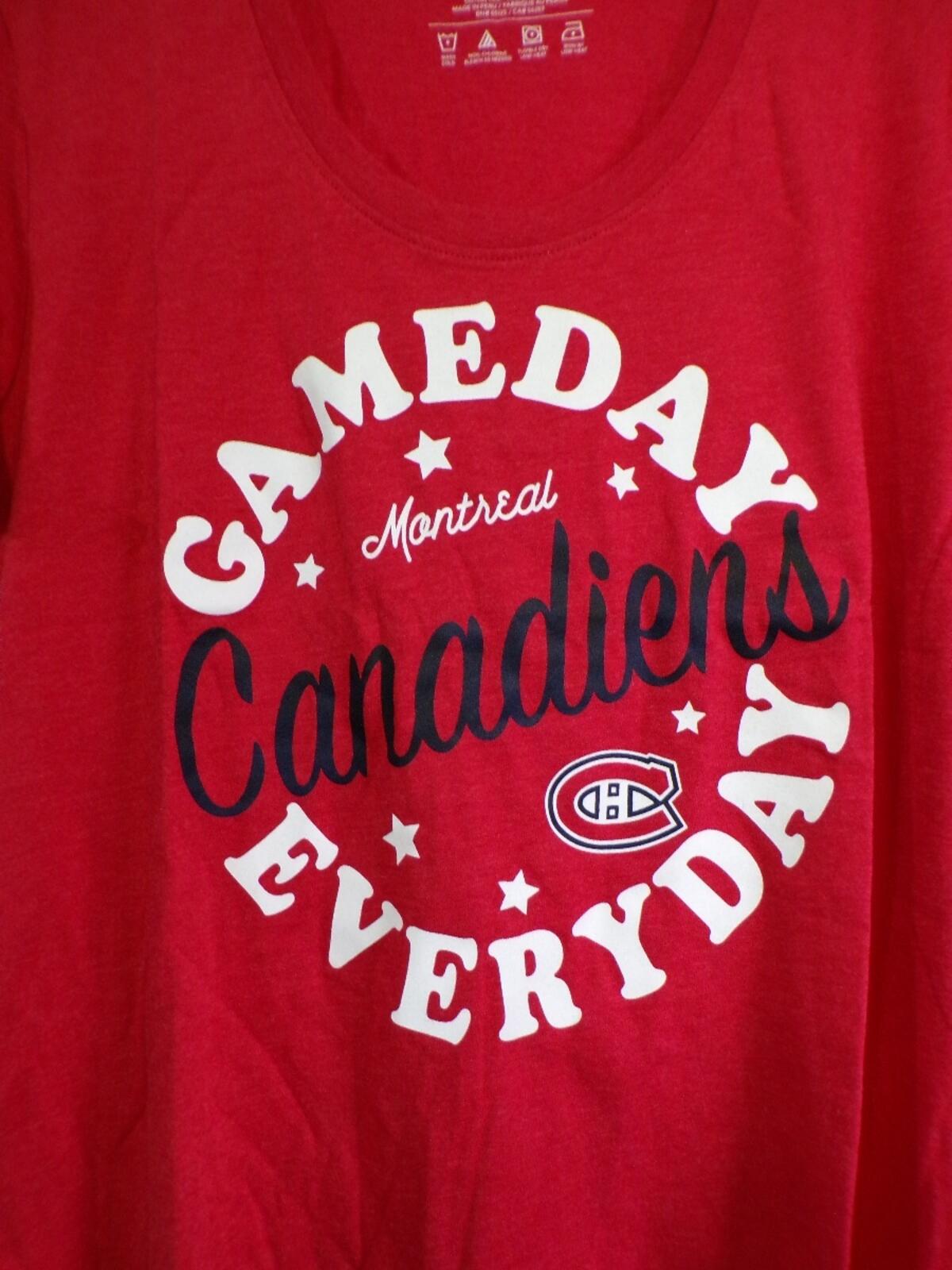 47 Brand Montreal Canadiens Women's T-Shirt Large Red Scoop Neck Jersey