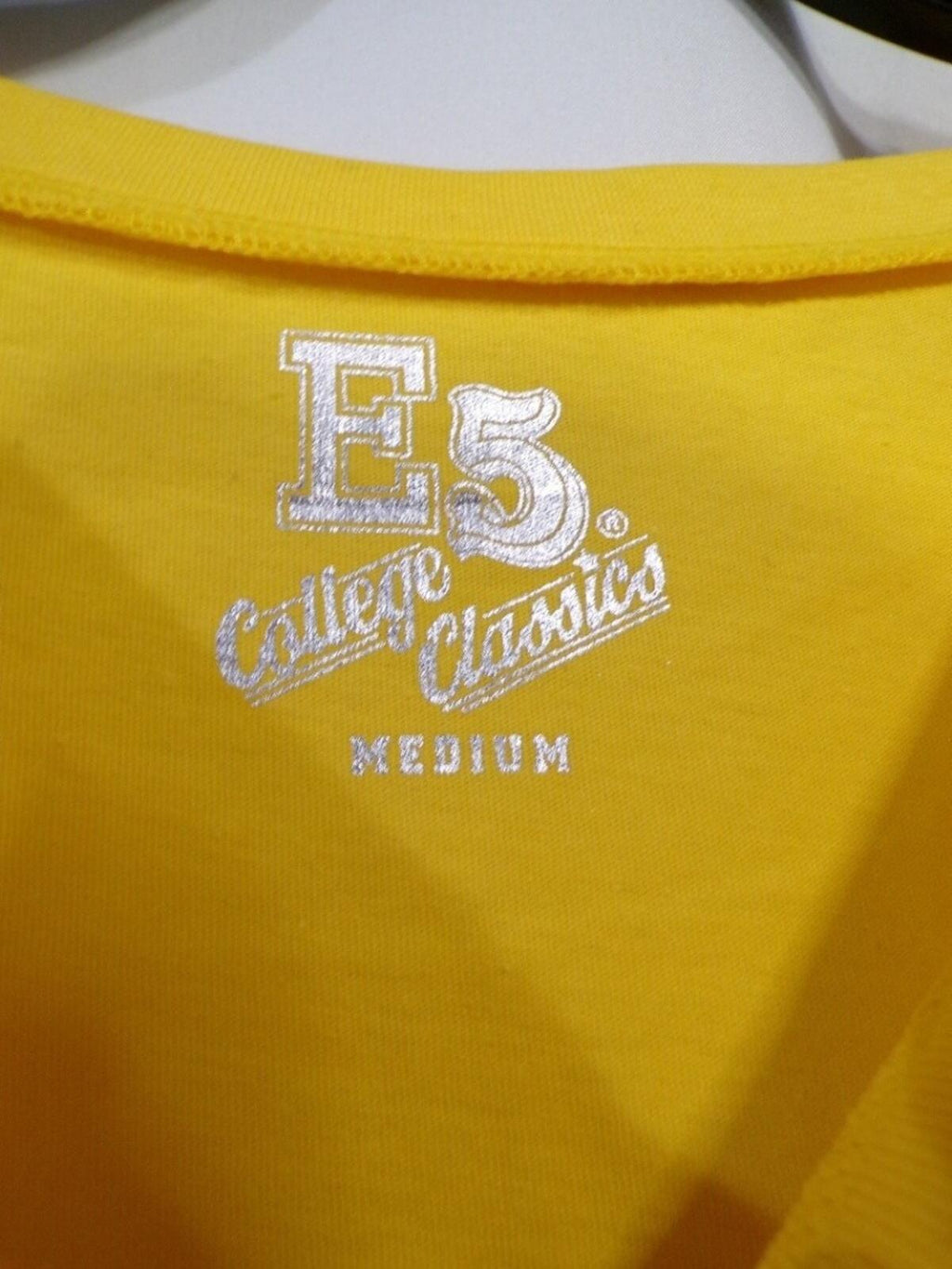 E5 College Classics Mizzou Women's Cropped T Shirt Medium Yellow