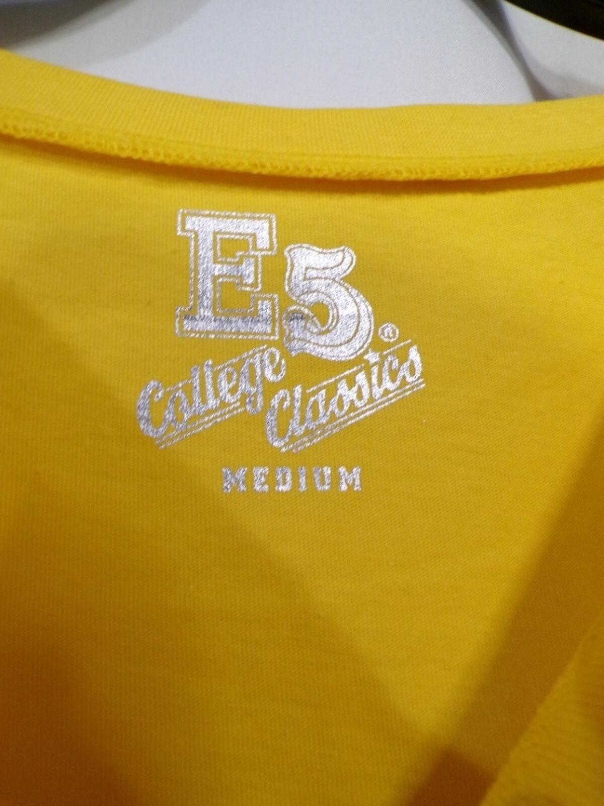 E5 College Classics Mizzou Women's Cropped T Shirt Medium Yellow