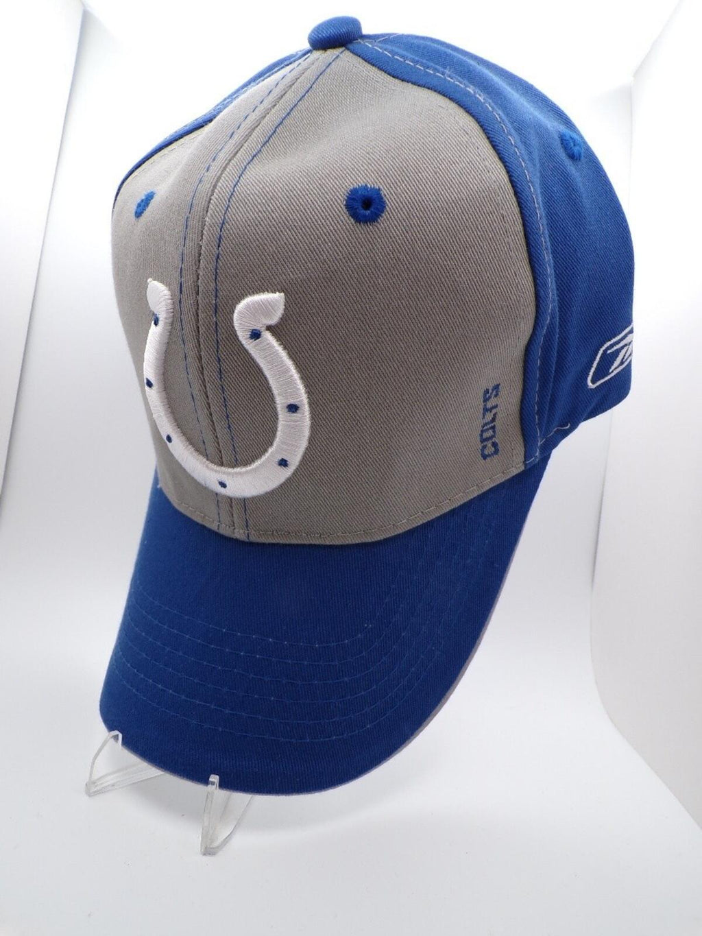 Reebok Indianapolis Colts Baseball Cap Two Tone Royal Blue Gray One Size