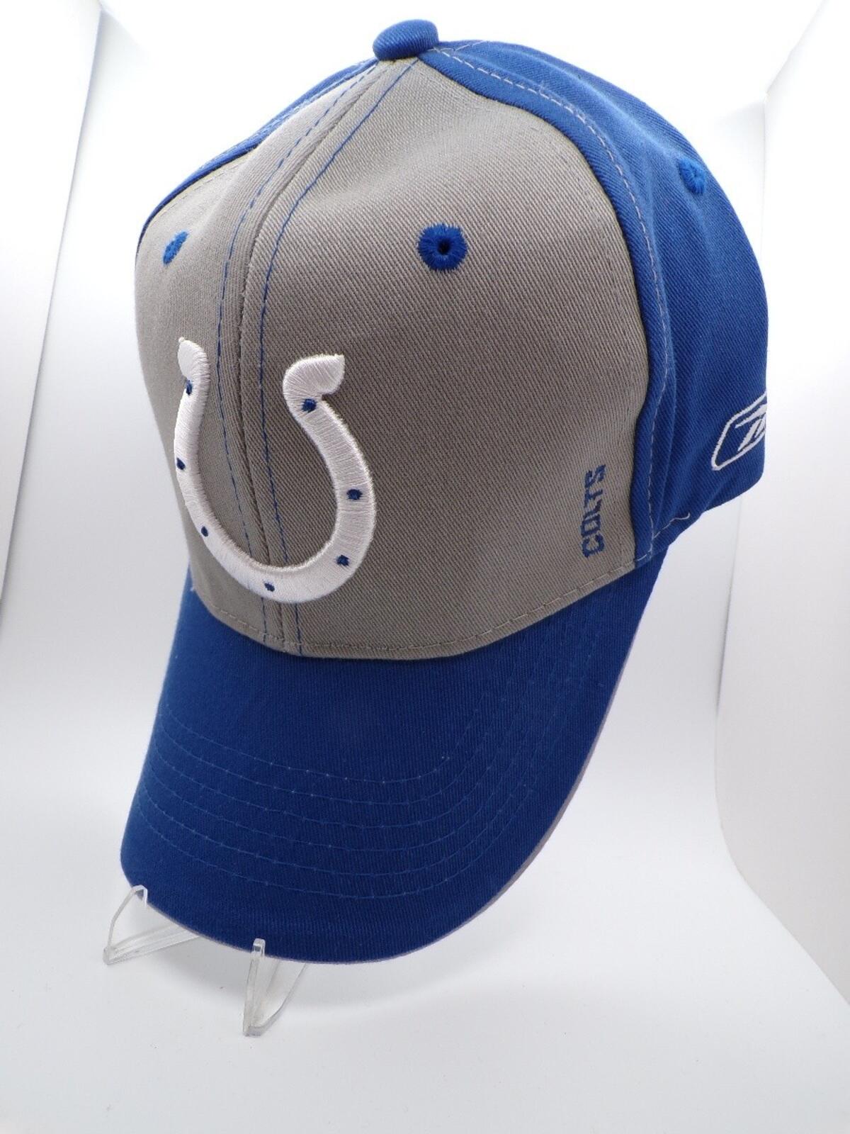 Reebok Indianapolis Colts Baseball Cap Two Tone Royal Blue Gray One Size
