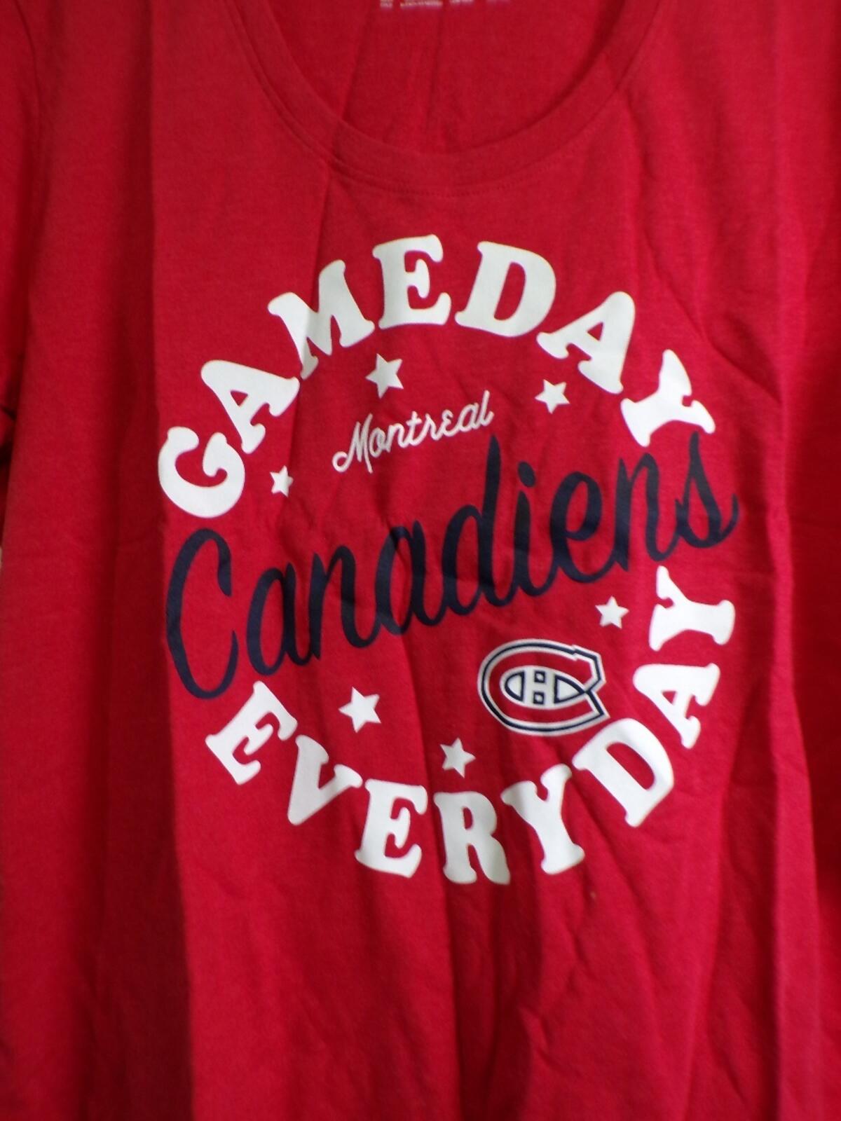 47 Brand Montreal Canadiens Women's T Shirt Red XL Scoop Neck Jersey