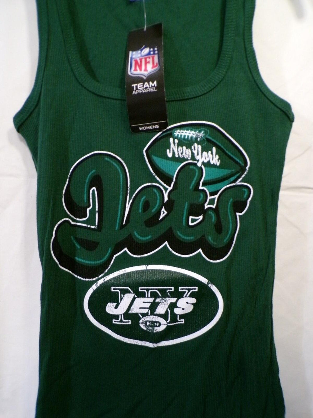 Team Appare Jets Women's Medium Green Tank Top NWT