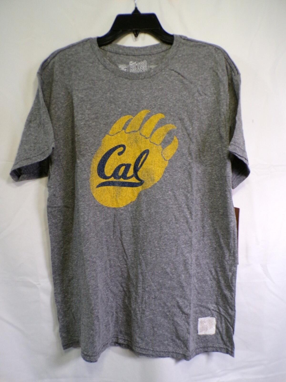 Retro Brand Cal Golden Bears Graphic T-Shirt Large Gray