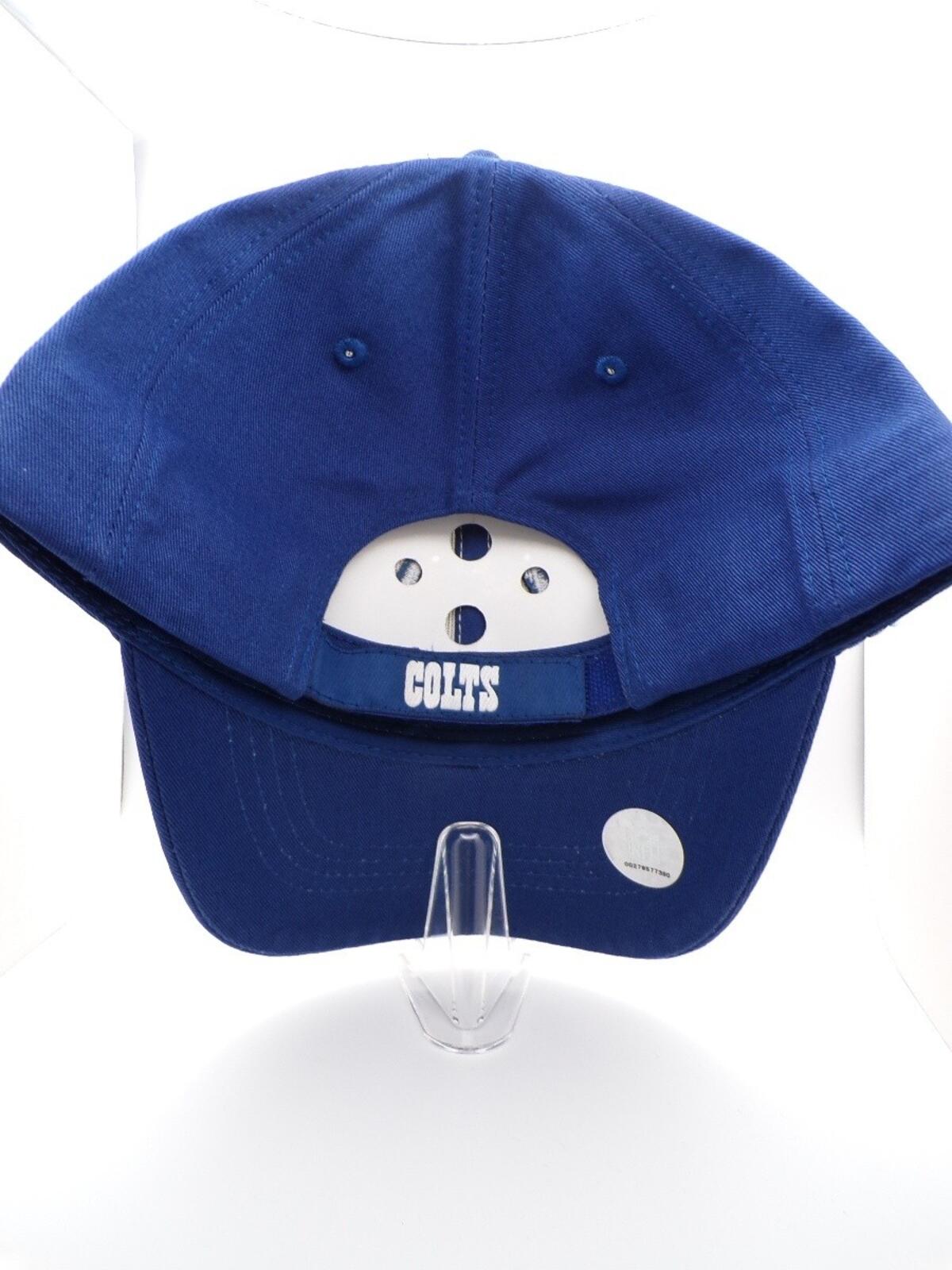 COLTS Indianapolis Colts Blue White Strapback Baseball Cap Adjustable