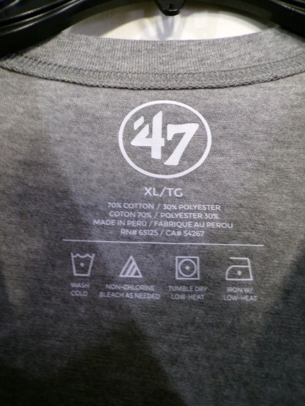 47 Brand Miami Hurricanes Heather Gray Graphic T Shirt XL