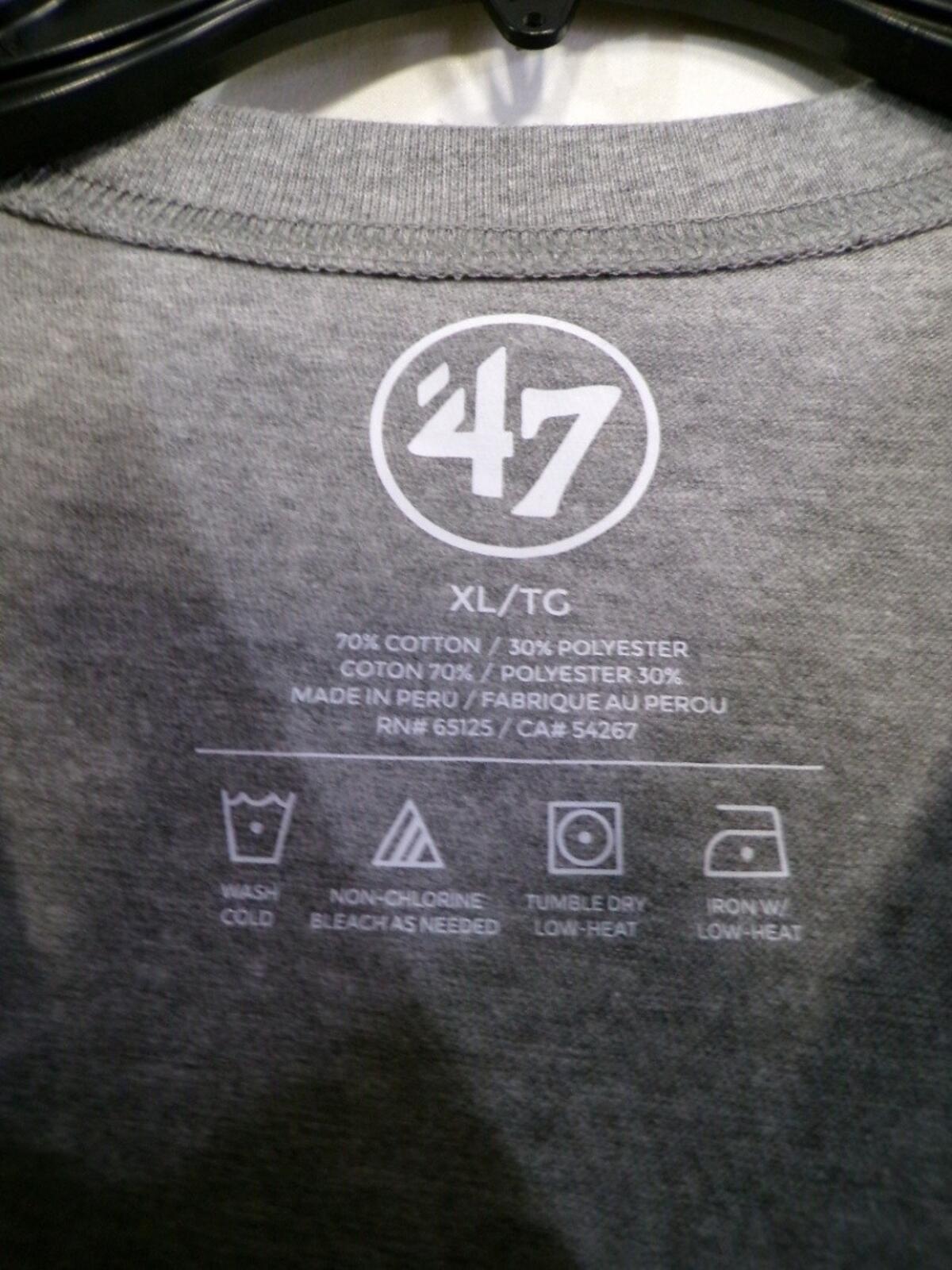47 Brand Miami Hurricanes Heather Gray Graphic T Shirt XL
