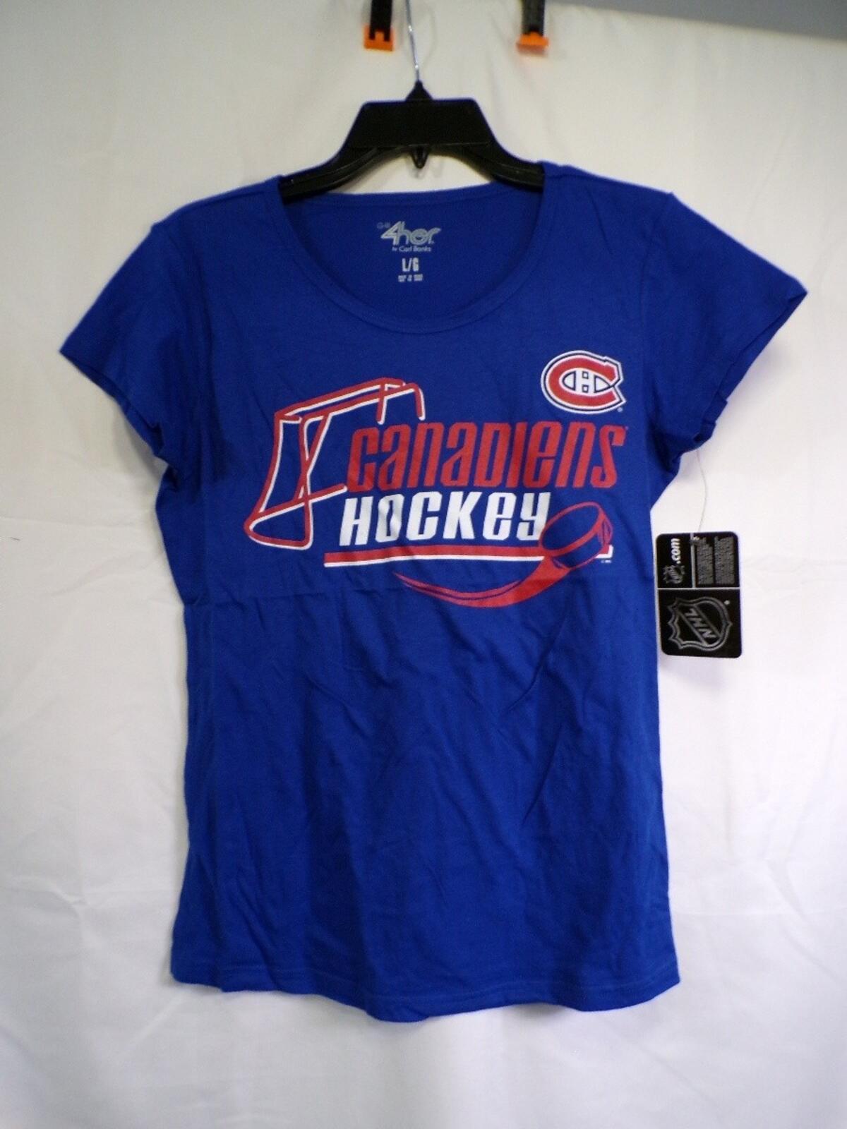G-III 4Her Montreal Canadiens Women's T Shirt Large Royal Blue
